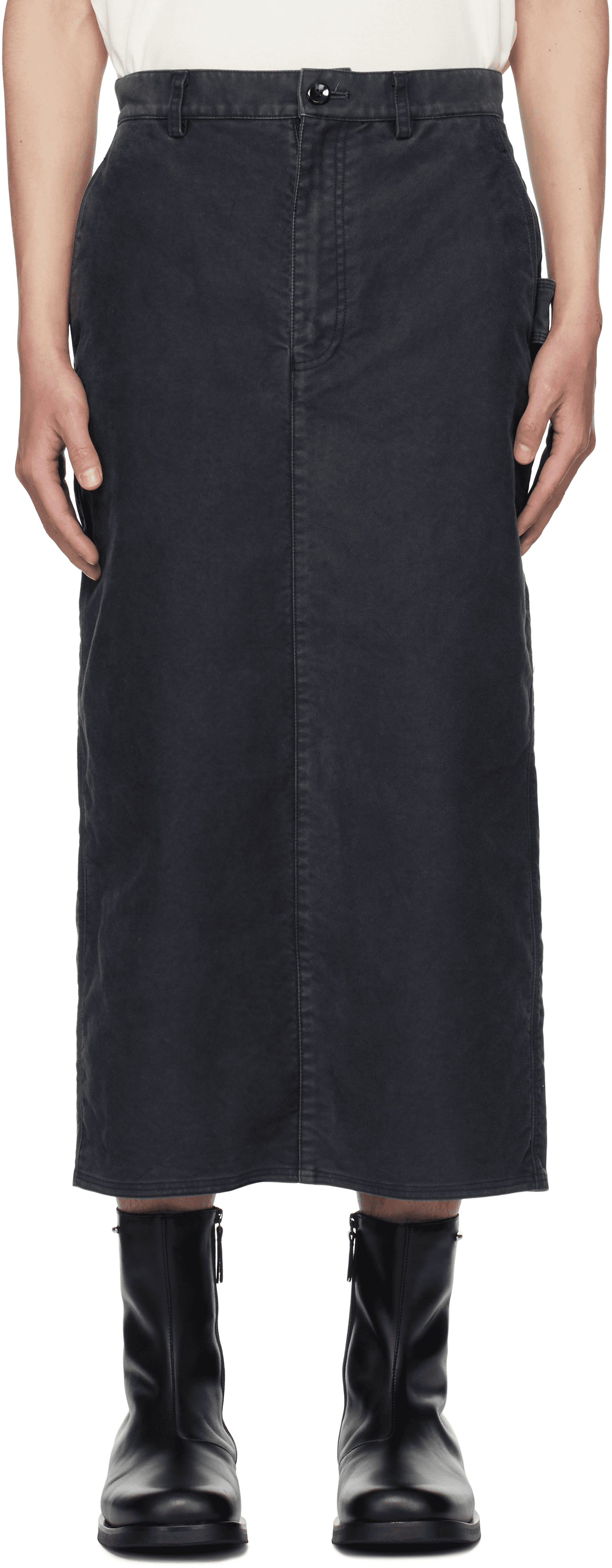 Black Office Midi Skirt - Image 1