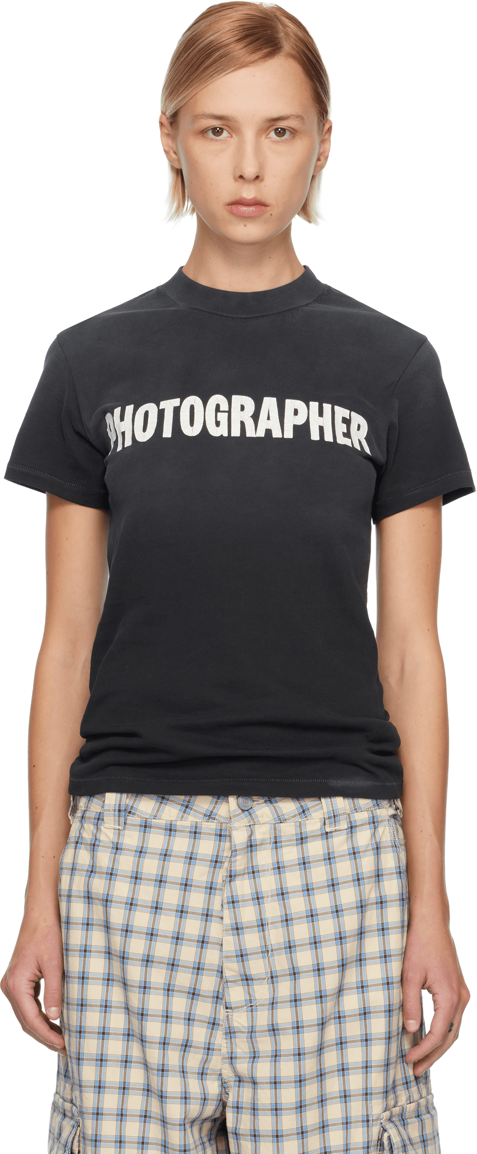 Black 'Photographer' T-shirt - Image 1