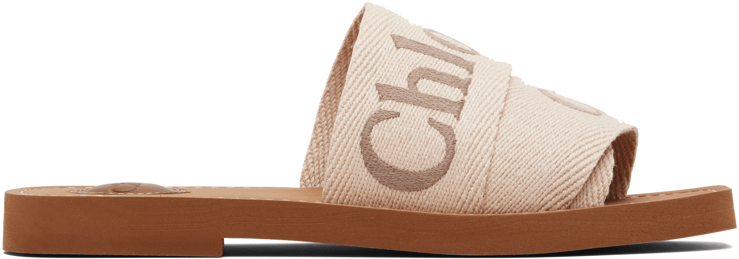 Beige & Brown Woody Sandals - Image 1