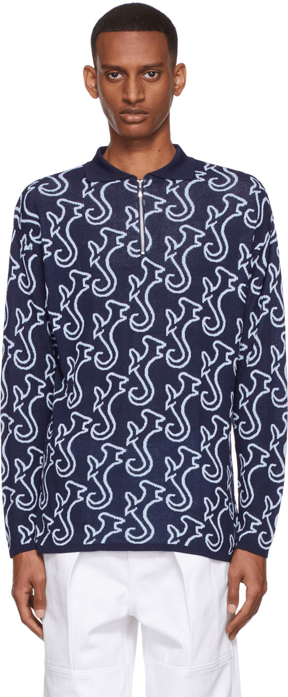 Navy Hippocampus Polo - Image 1