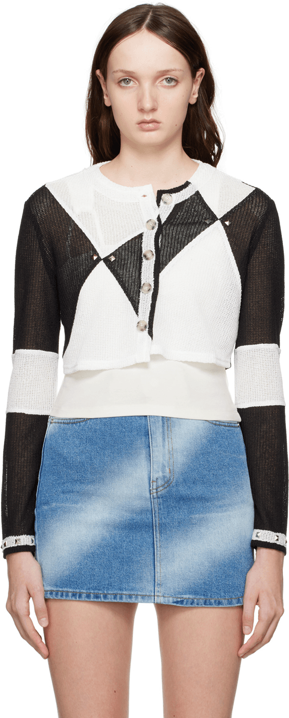 Black & White Mono Cardigan - Image 1