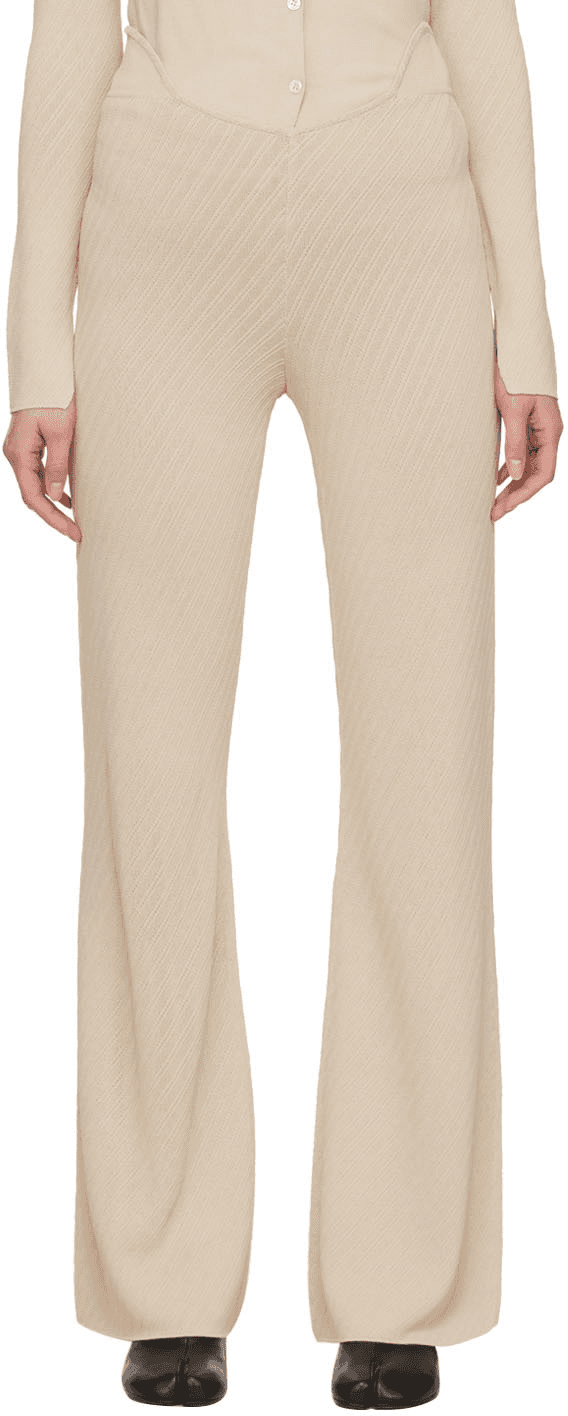 Beige Heather Lounge Pants - Image 1