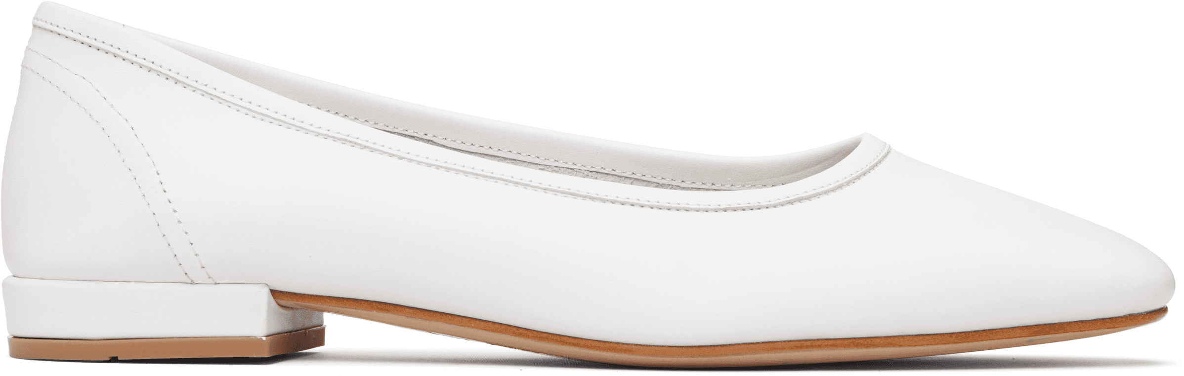 White Serafina Ballerina Flats - Image 1
