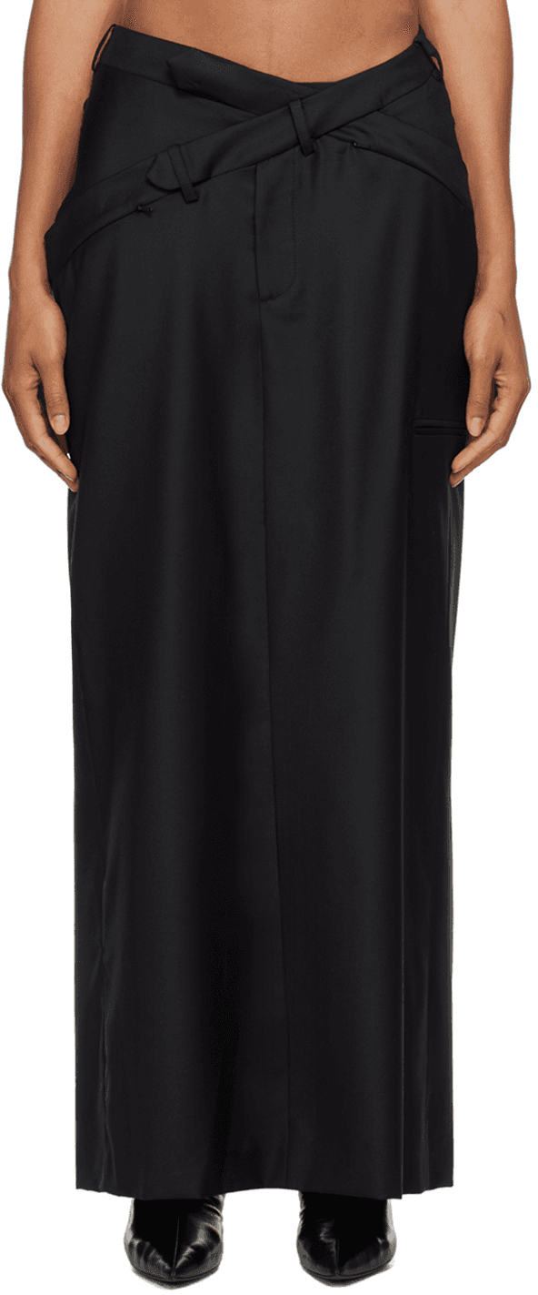 Black Staff Maxi Skirt - Image 1