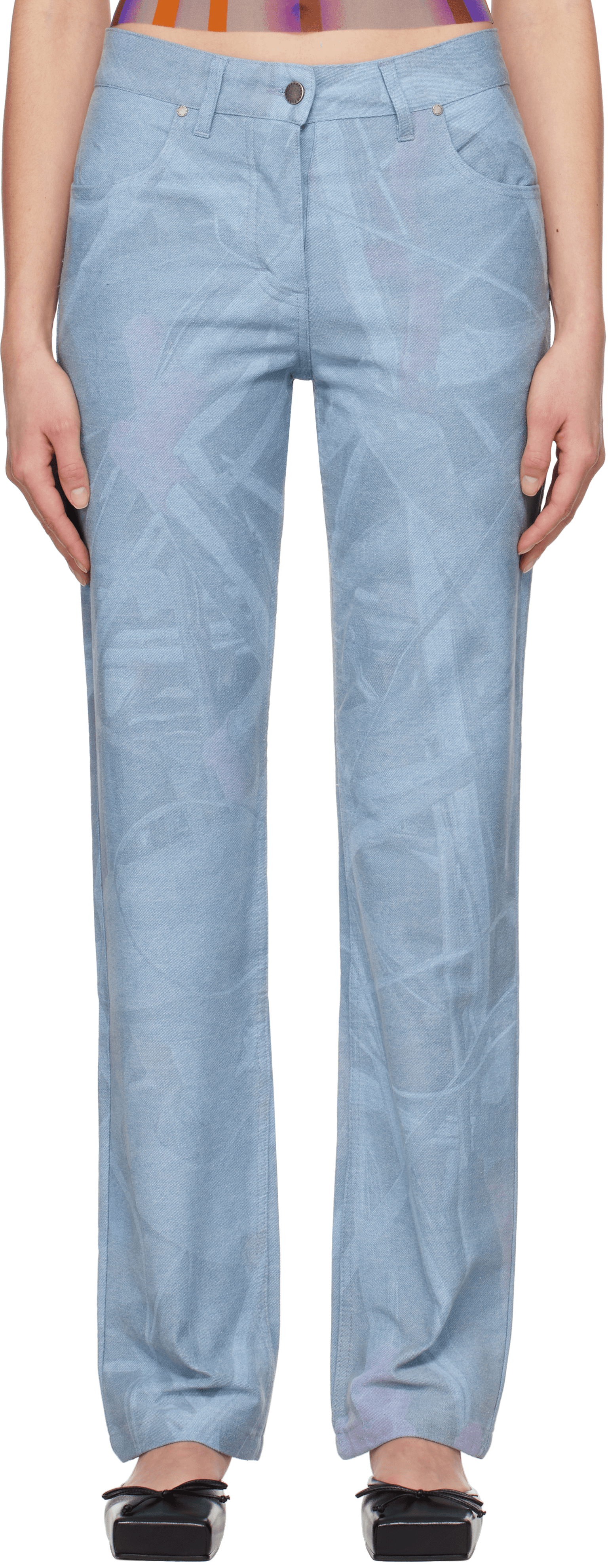 Blue Scrap Yard Fitted Jeans - Image 1