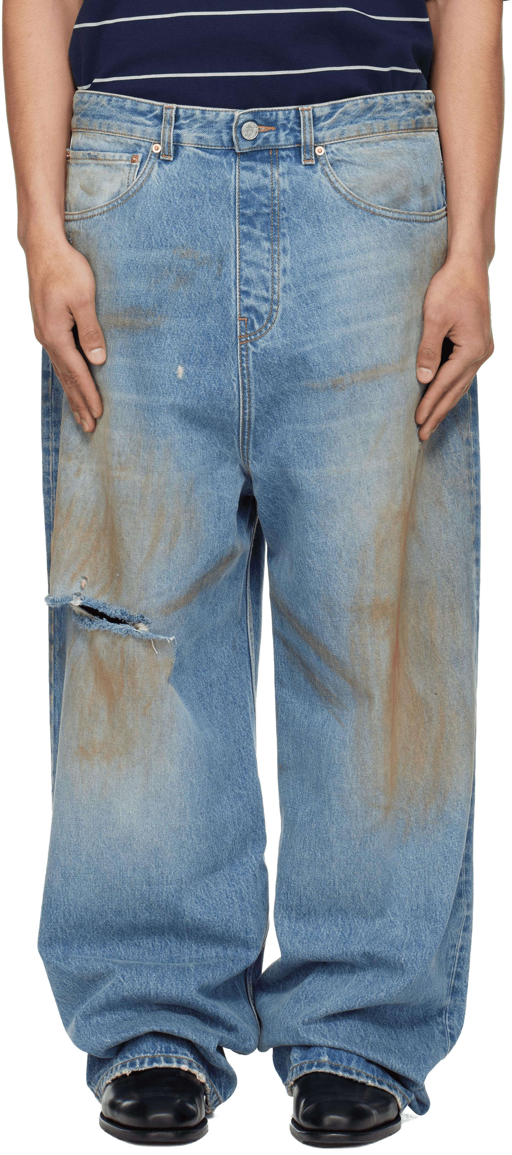 Blue Back-To-Front Jeans - Image 1