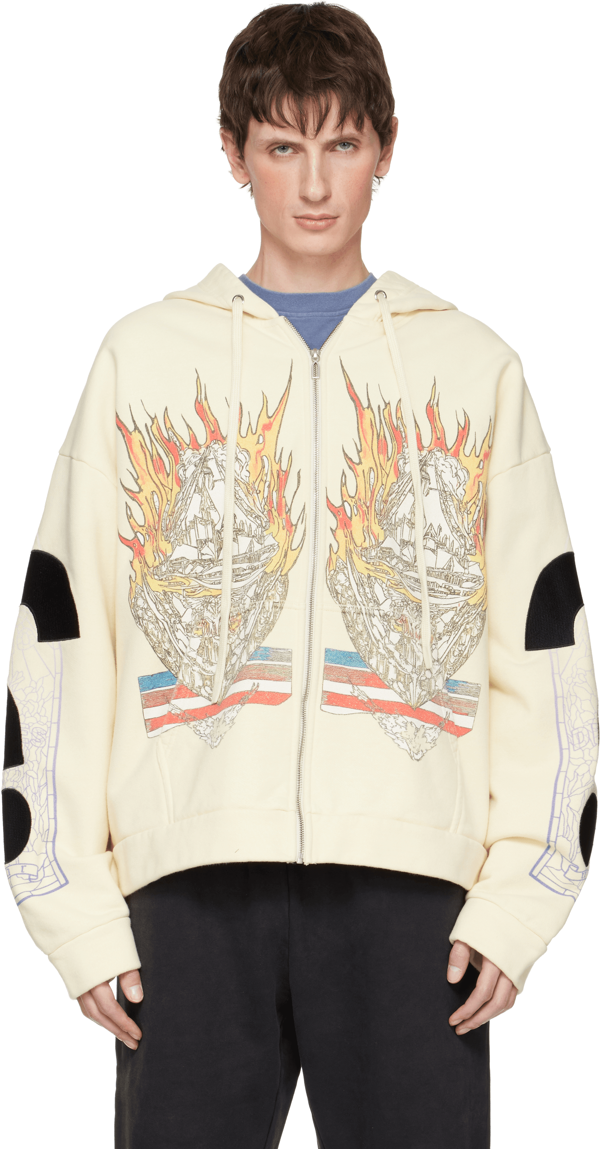 Off-White Engulfed Memories Zip Up Hoodie - Image 1