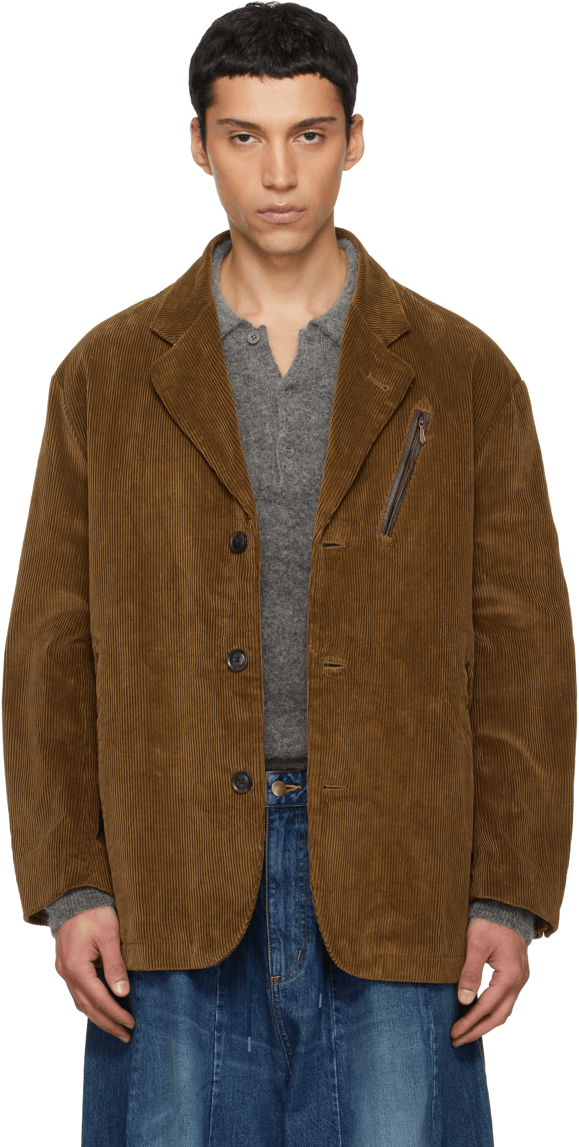 Tan Zipped Travel Blazer - Image 1