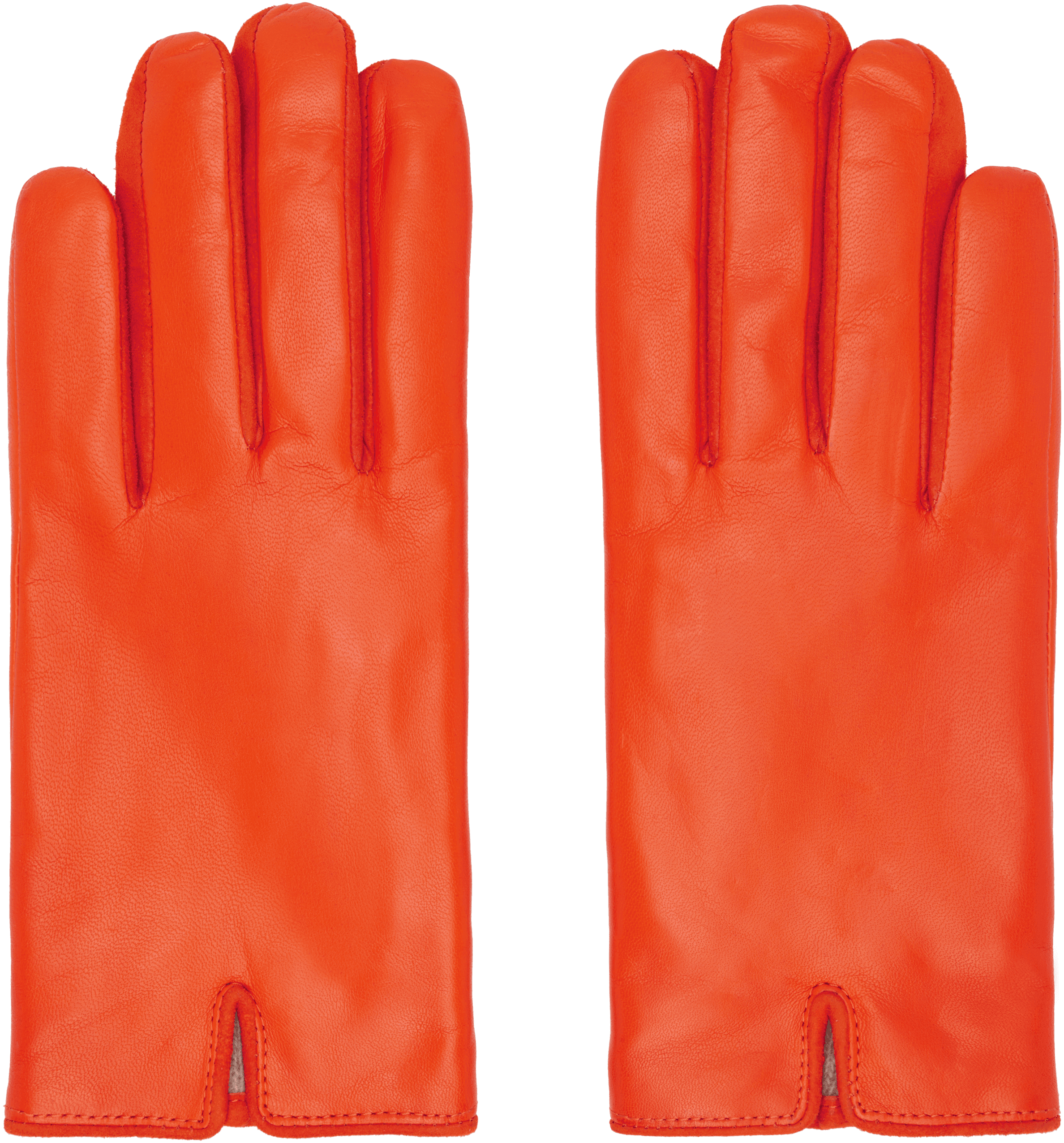 SSENSE Exclusive Orange Essentials Gloves - Image 1