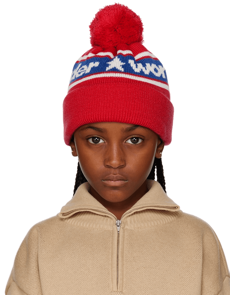 Kids Red Wonder Star Beanie - Image 1
