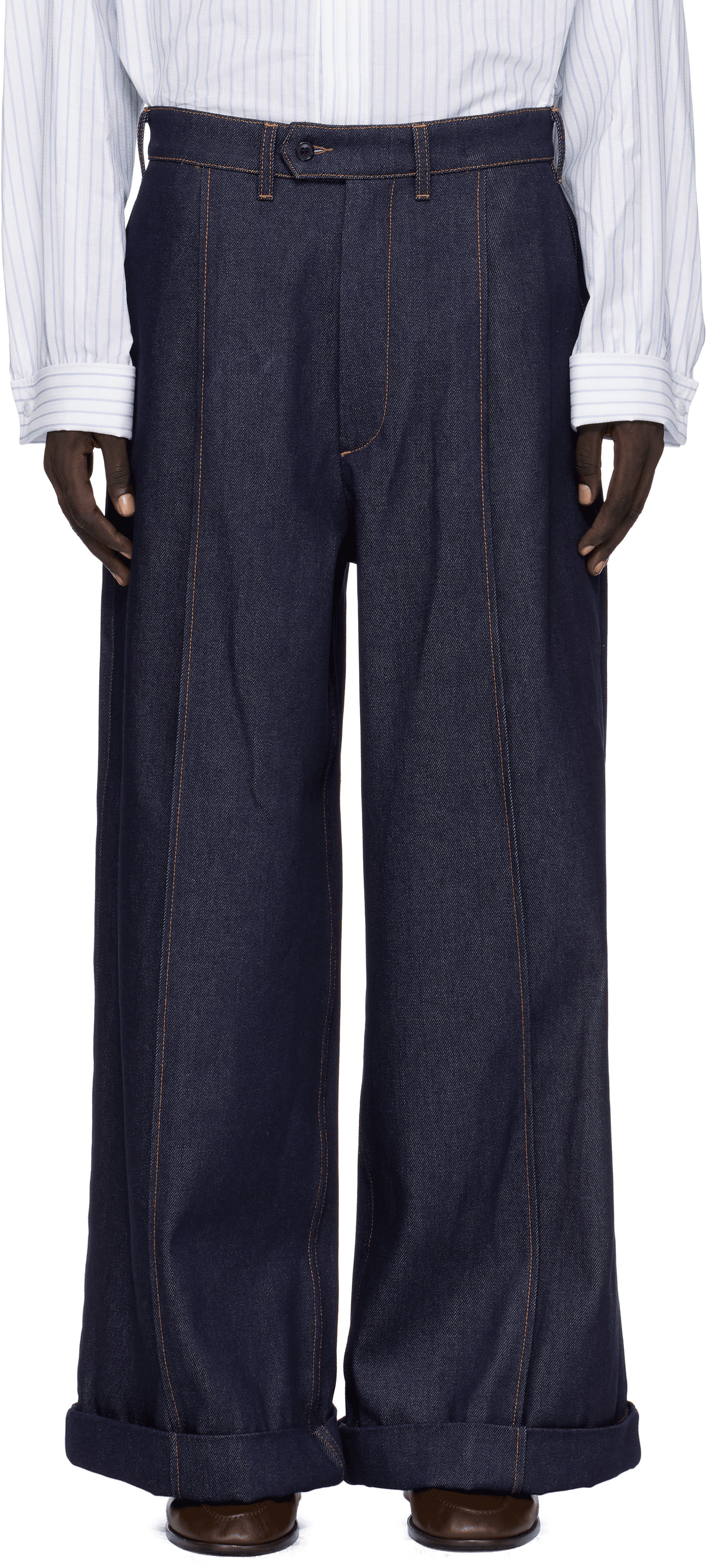 Navy Wide Jeans - Image 1