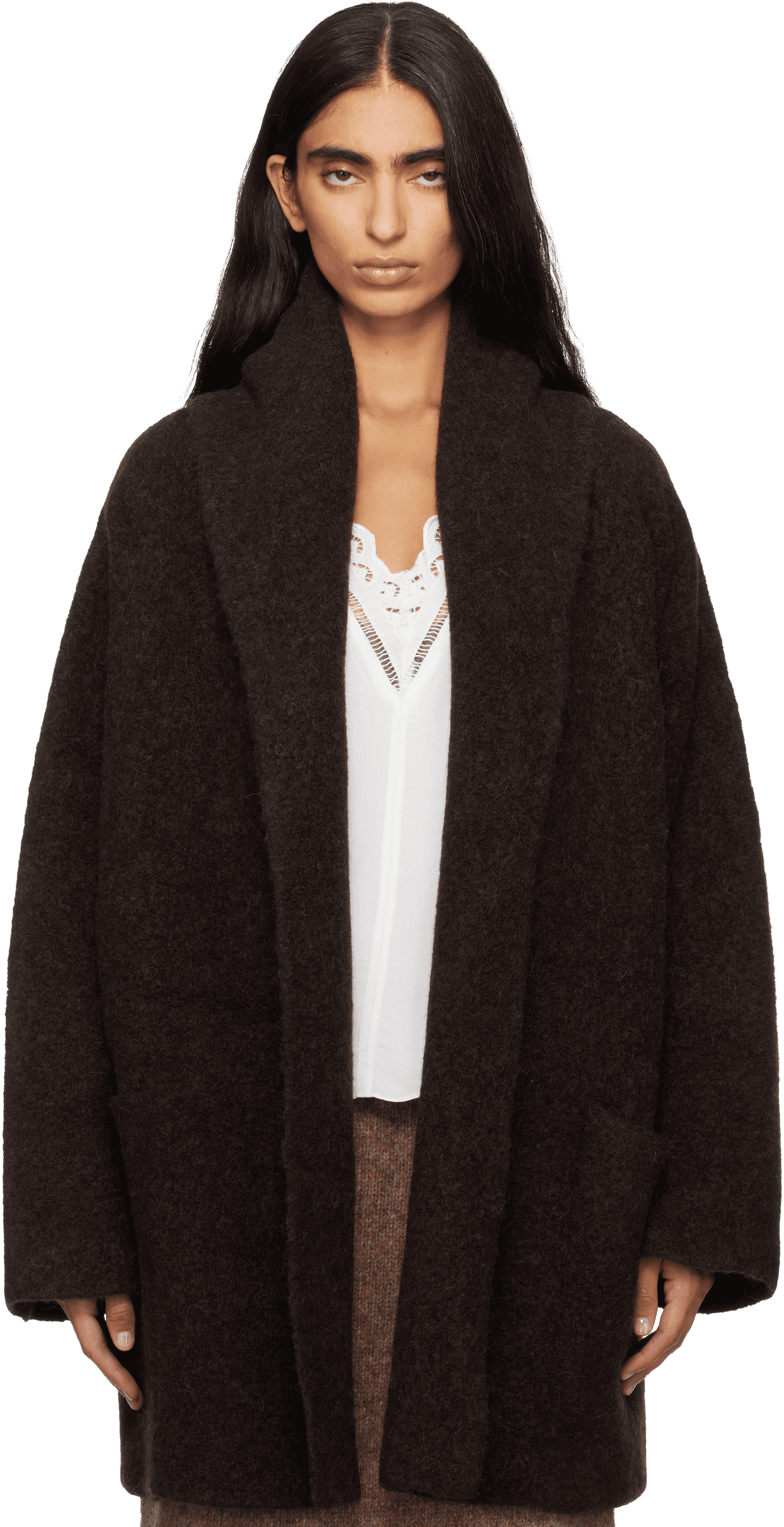 Brown Double Face Coat - Image 1
