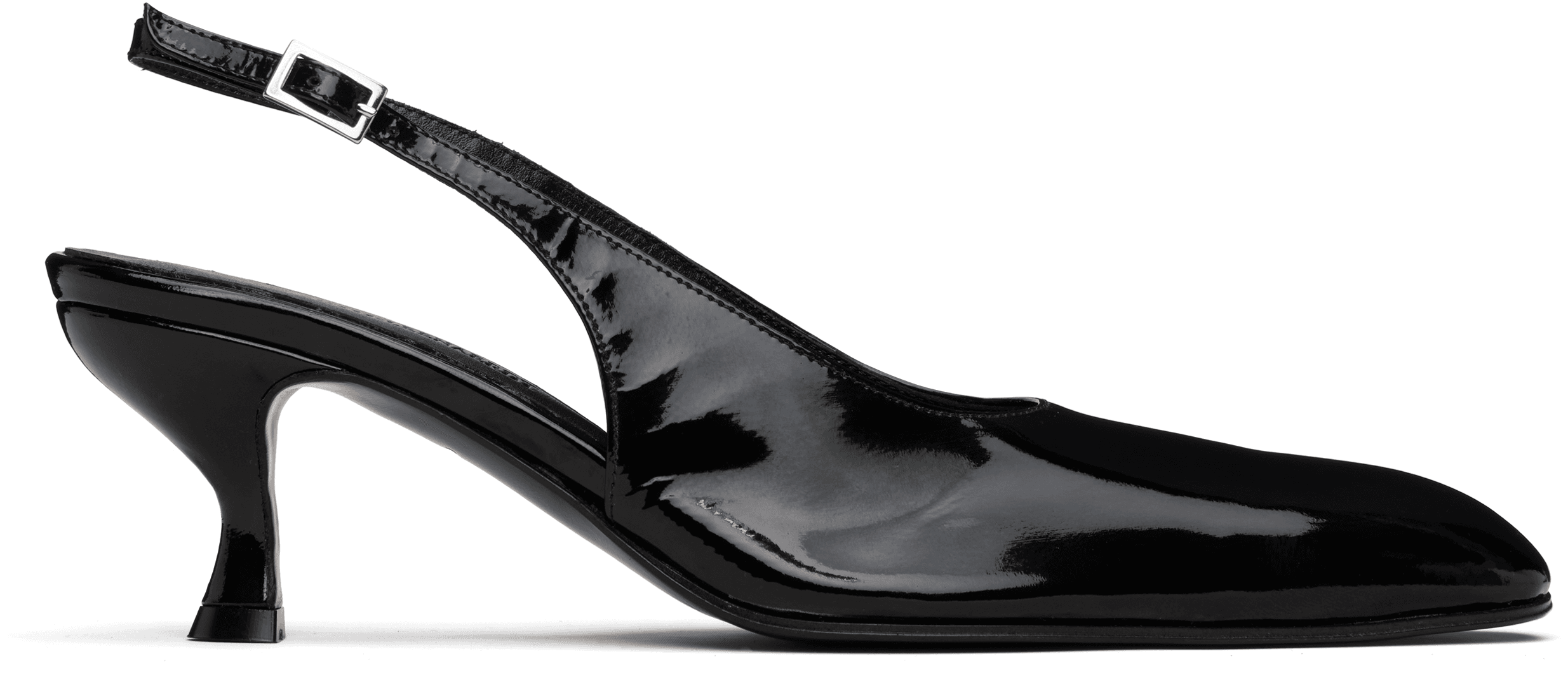 Black Slingback 40mm heels - Image 1