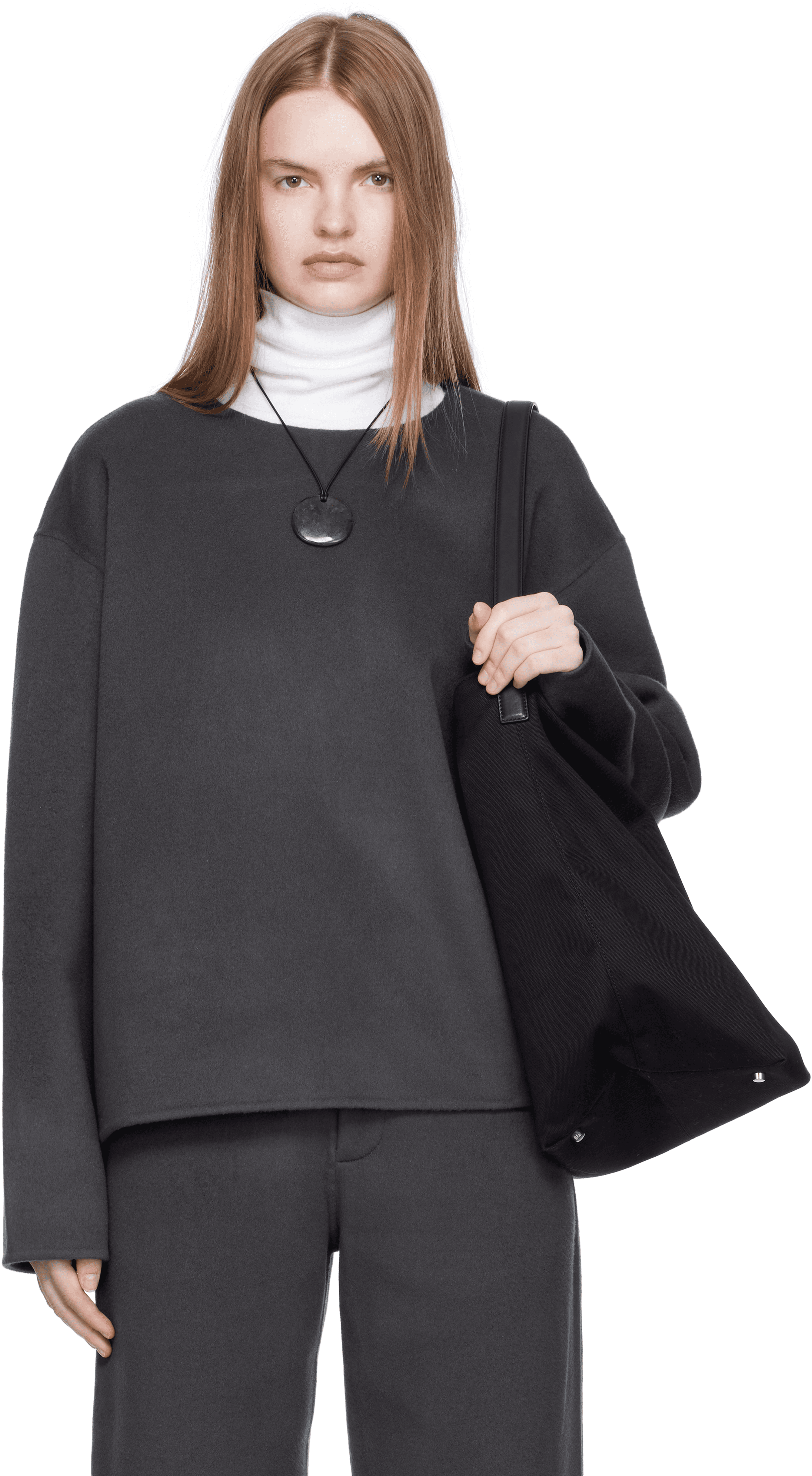 Gray Handmade Wool Cashmere Top - Image 1