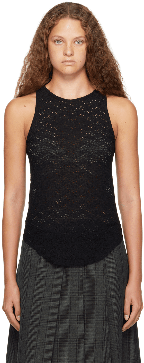 Black Crewneck Tank Top - Image 1