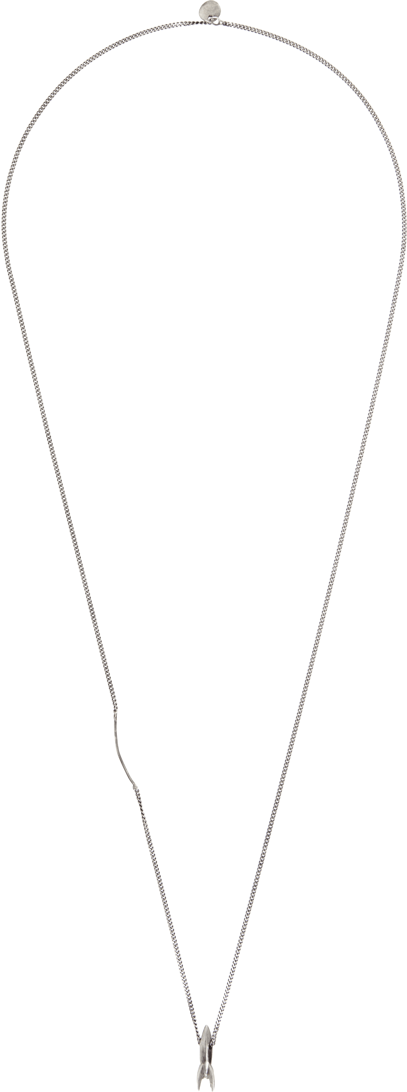 Retro Rocket Ruby Amulet Necklace - Image 1