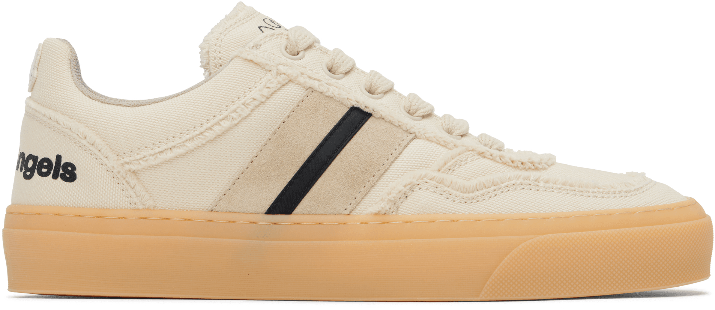 Moncler x Palm Angels Beige Low Top Sneakers - Image 1