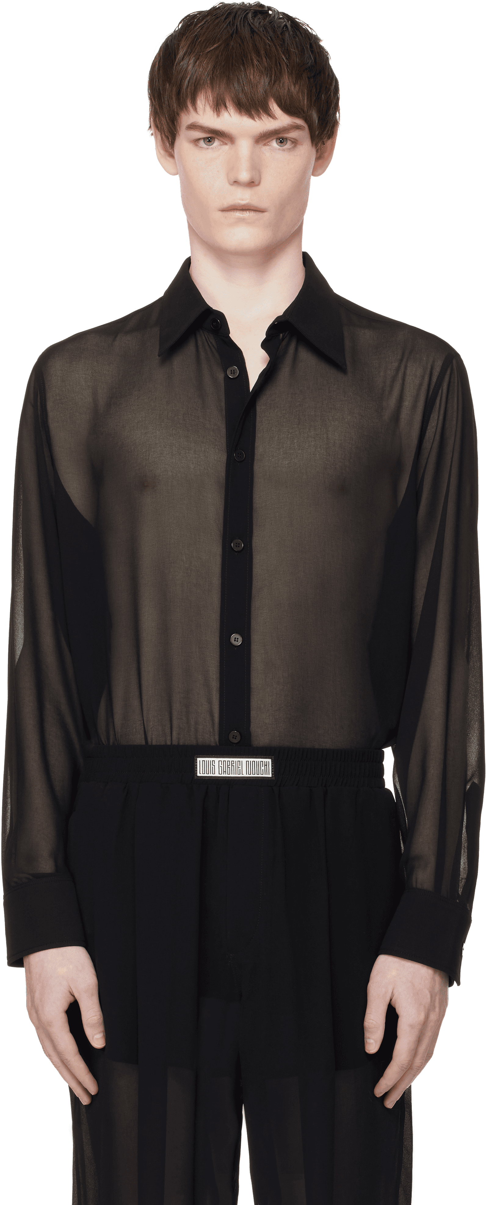 Black Classic Transparent Shirt - Image 1