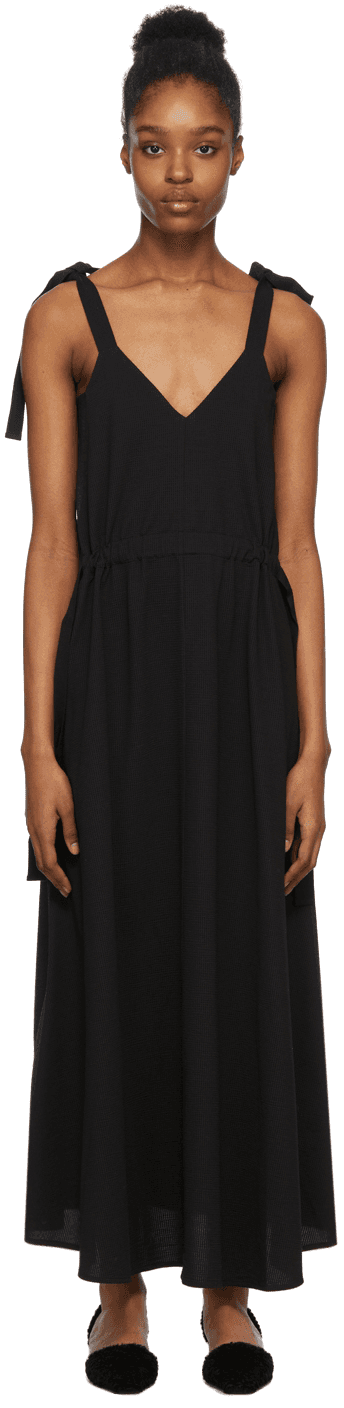 Black & Navy Paneled Rosa Dress - Image 1