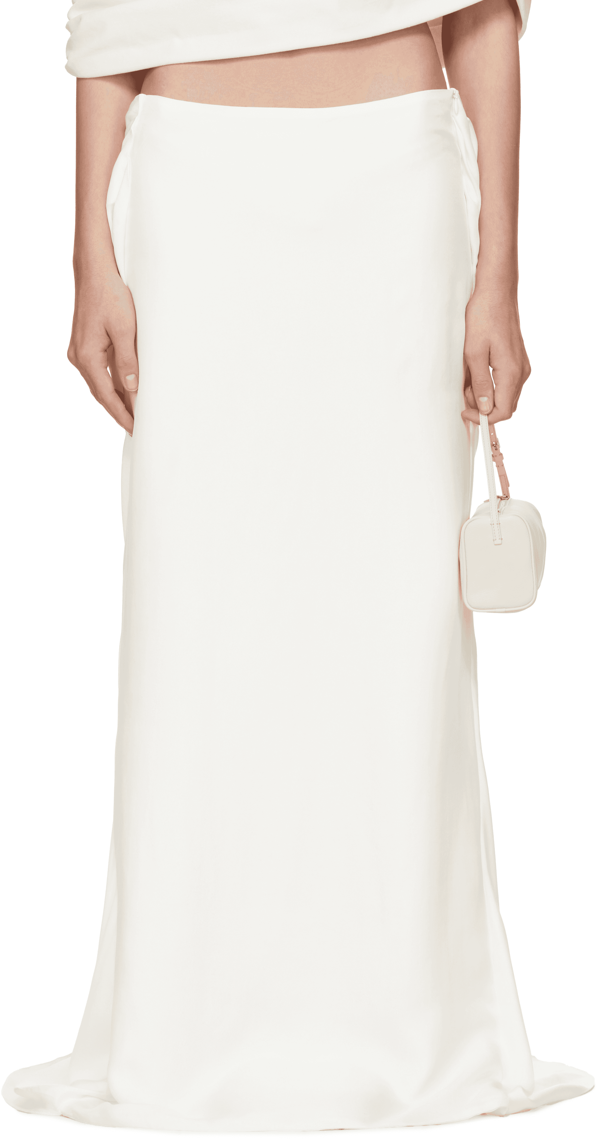 SSENSE Exclusive Bridal Capsule Silk Bustle Maxi Skirt - Image 1