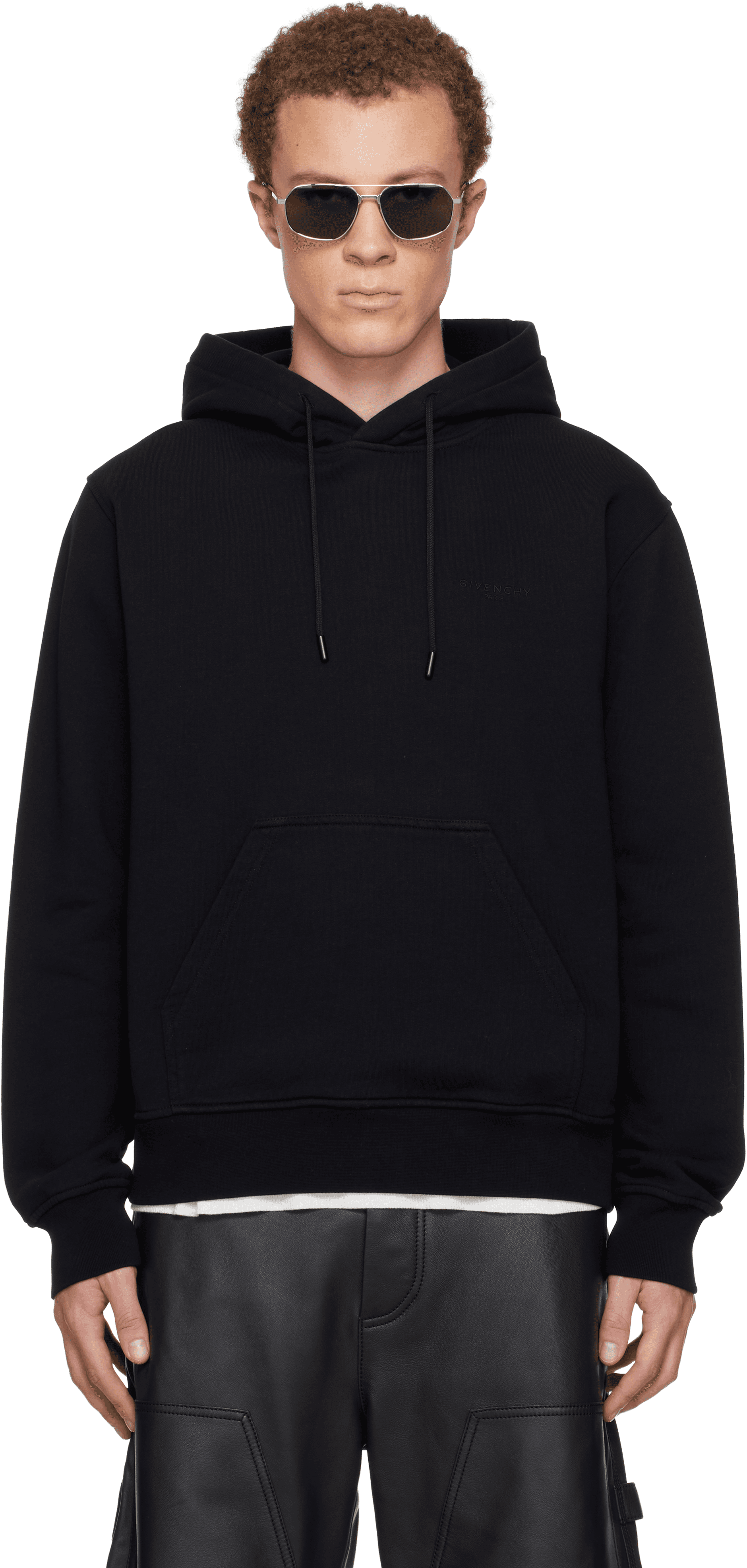 Black Couture Seam Hoodie - Image 1