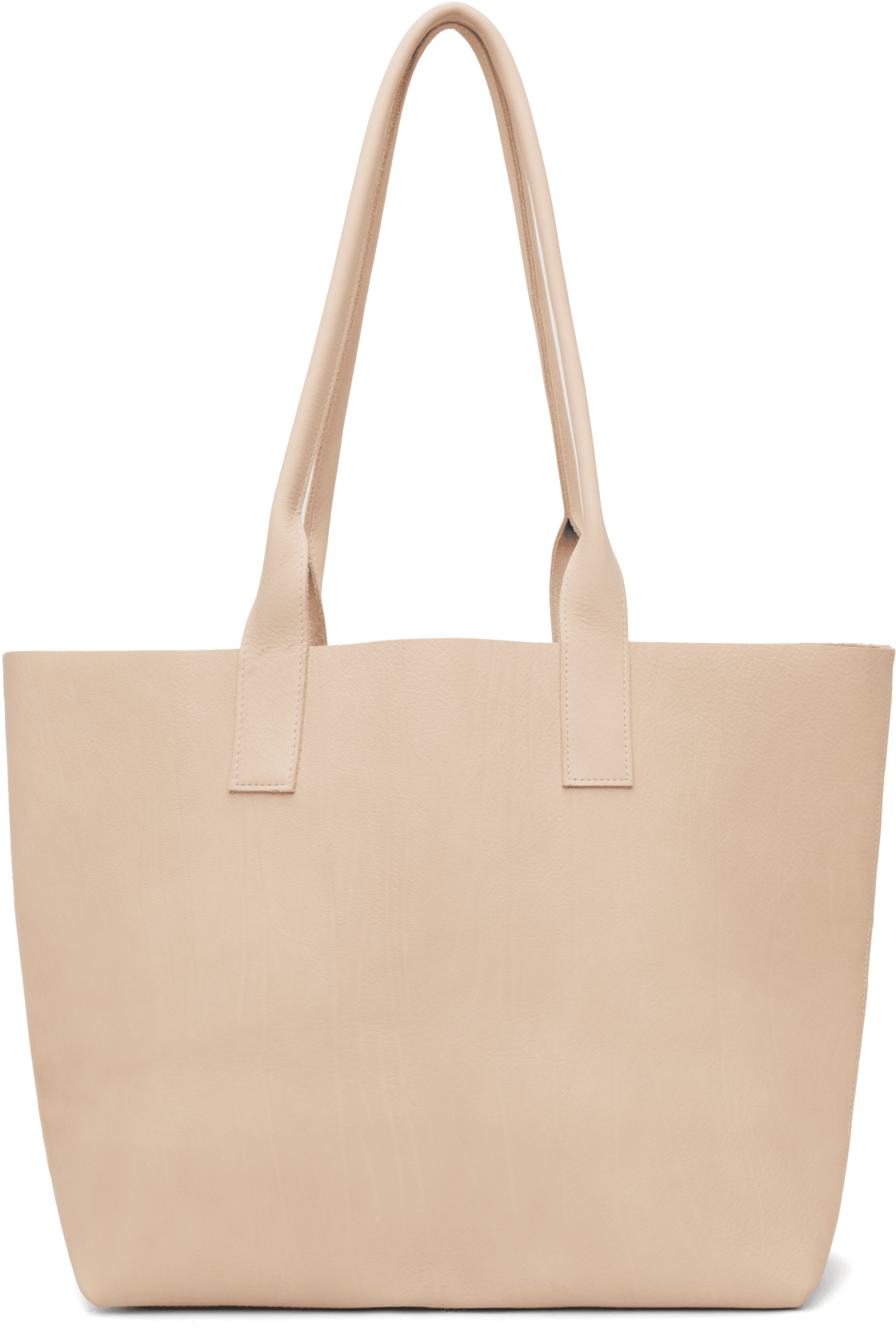 Beige Leather Tote - Image 1