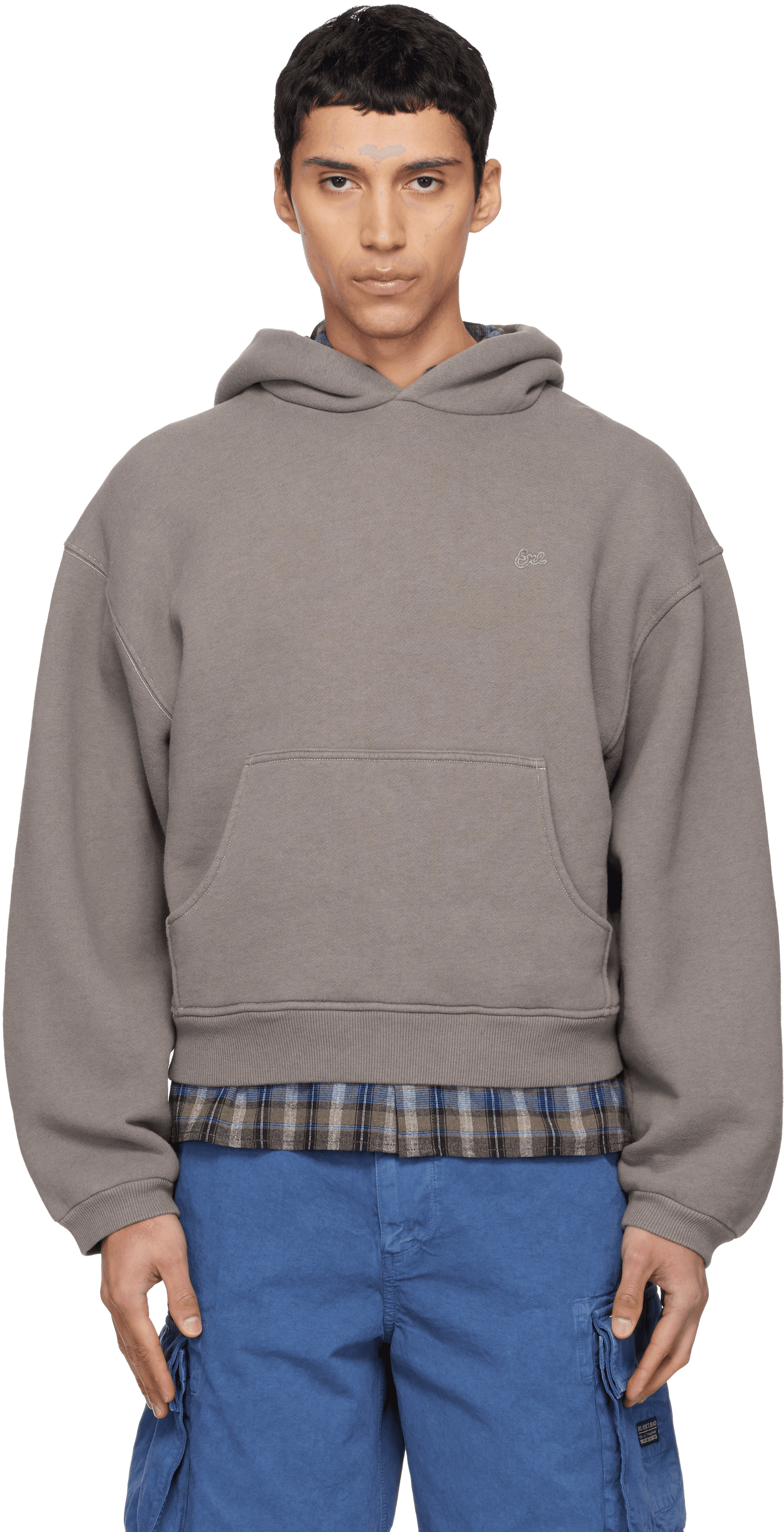 Taupe Heathered Hoodie - Image 1