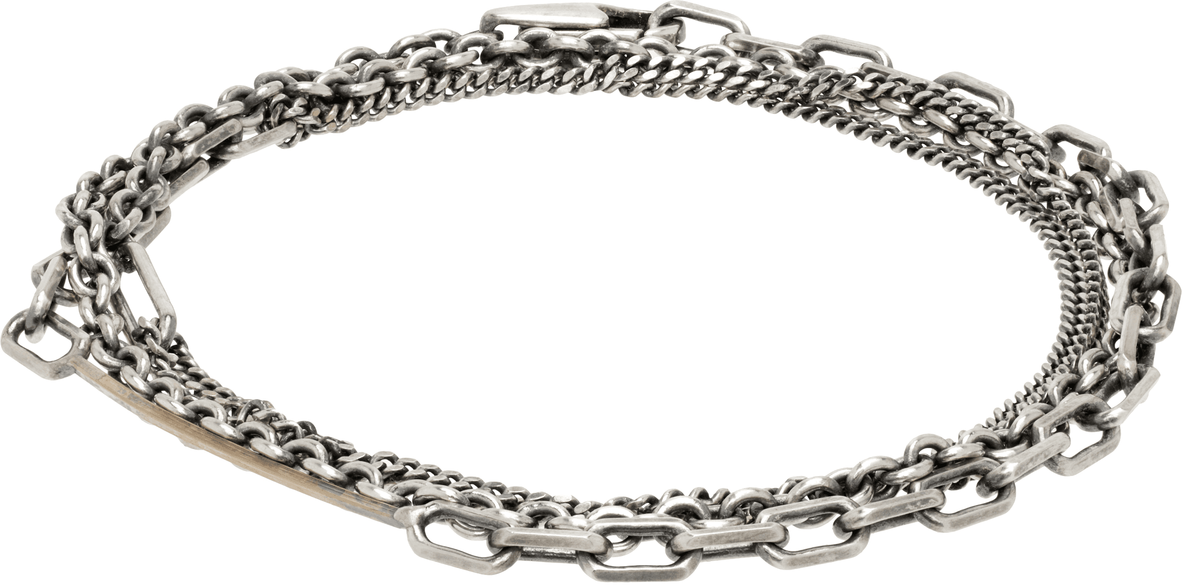 Multi Wrap Mixed Chain Convertible Bracelet - Image 1
