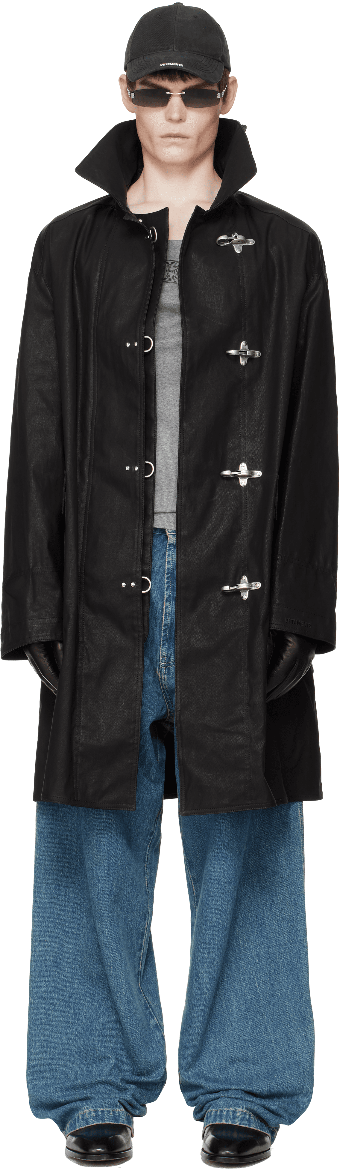 Black Fireman Hooks Coat - Image 1