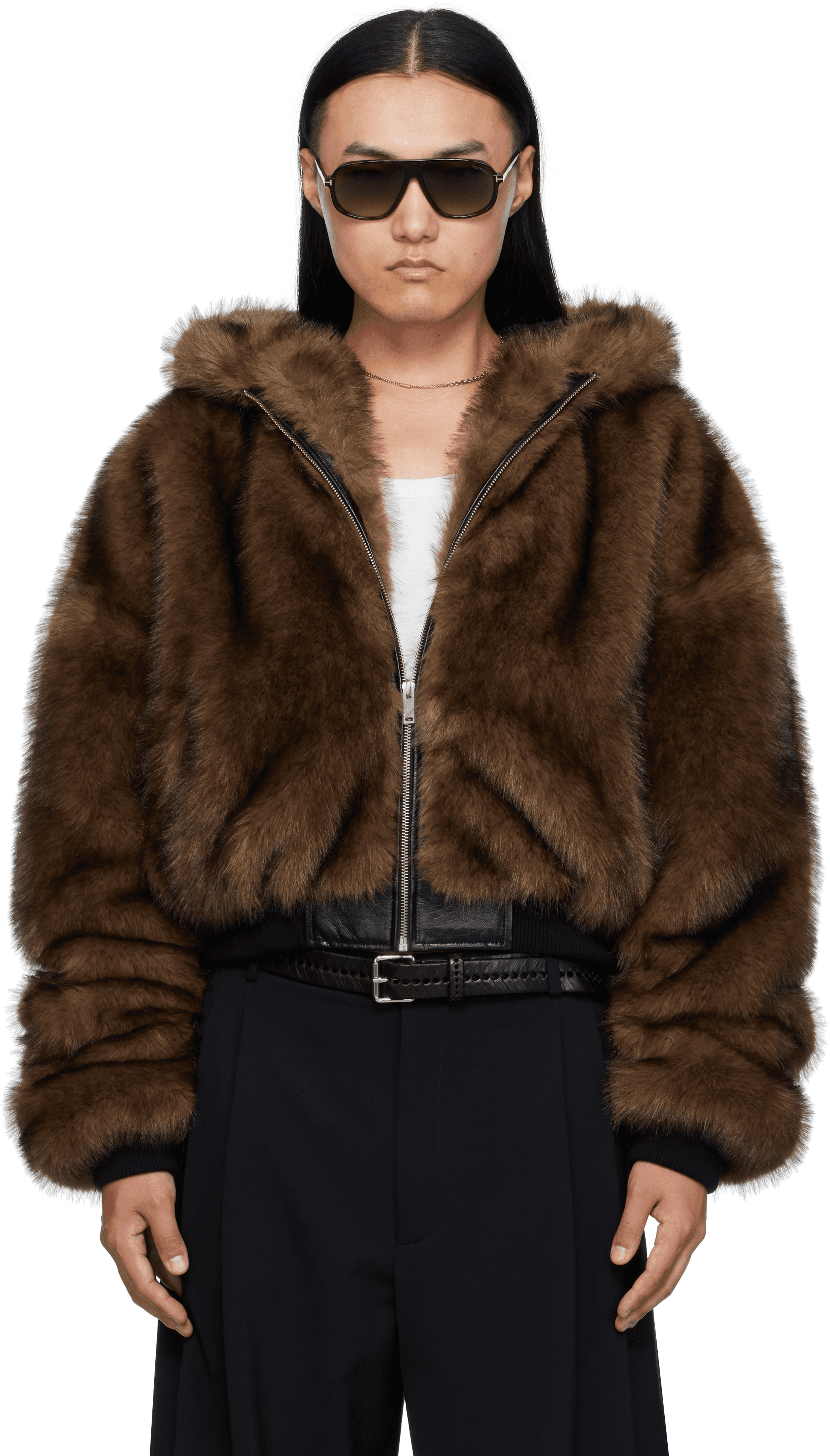 Brown Yeti Outlaw Faux-Fur Jacket - Image 1