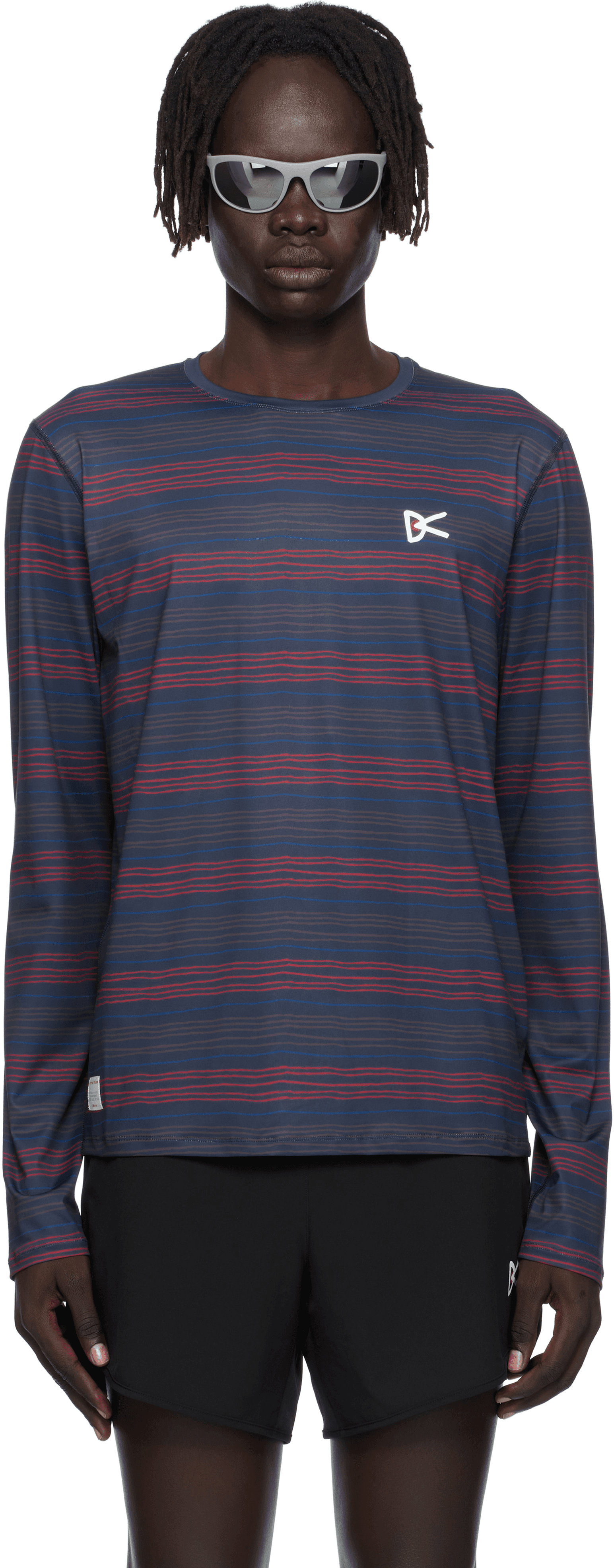 Navy Lightweight Long Sleeve Graphic T-shirt - Image 1