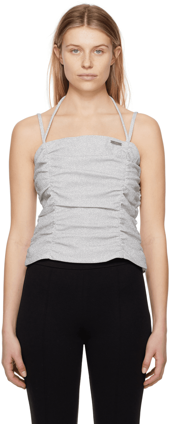 Silver Halter Tank Top - Image 1