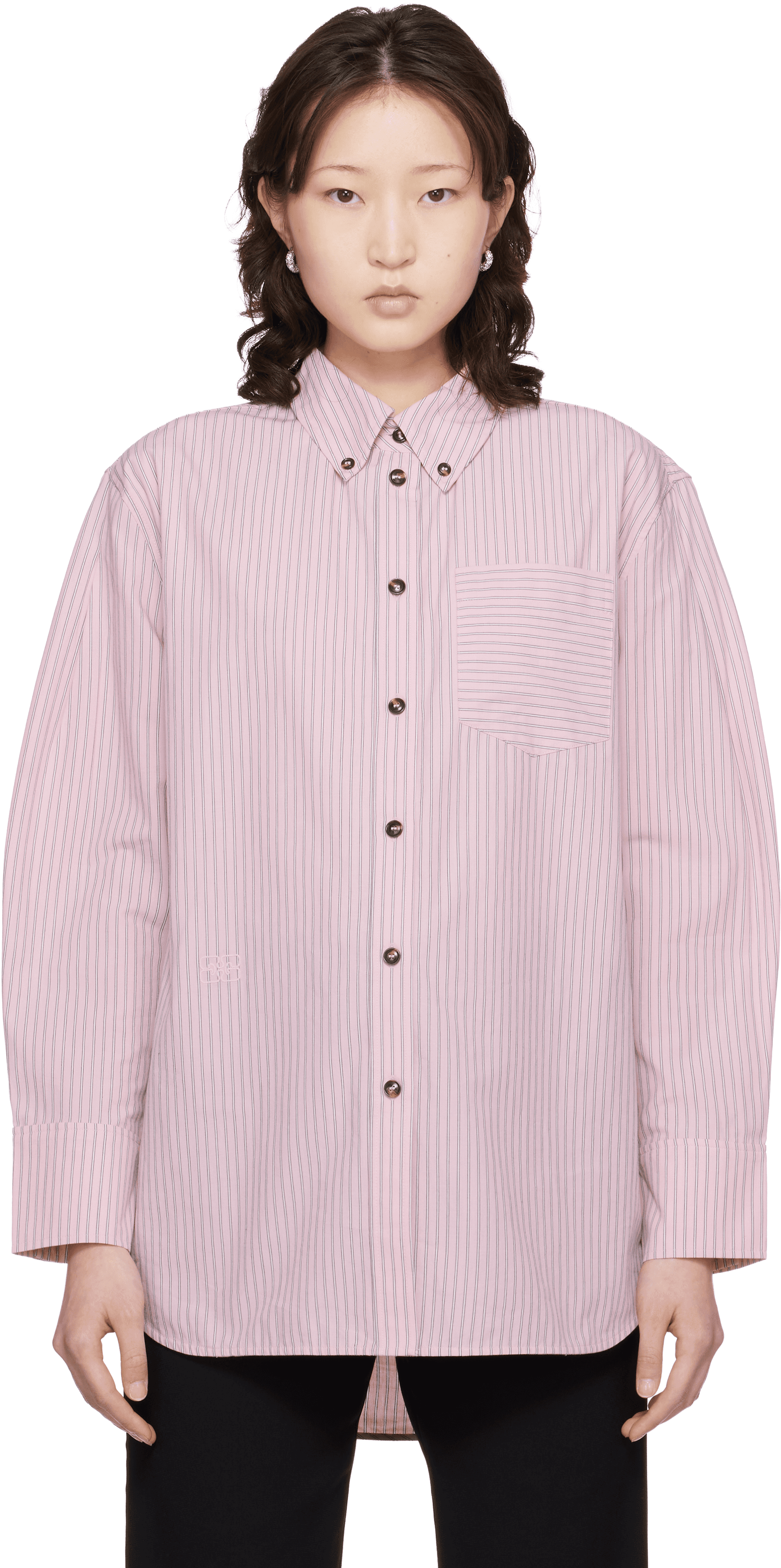 Pink Stripe Shirt - Image 1