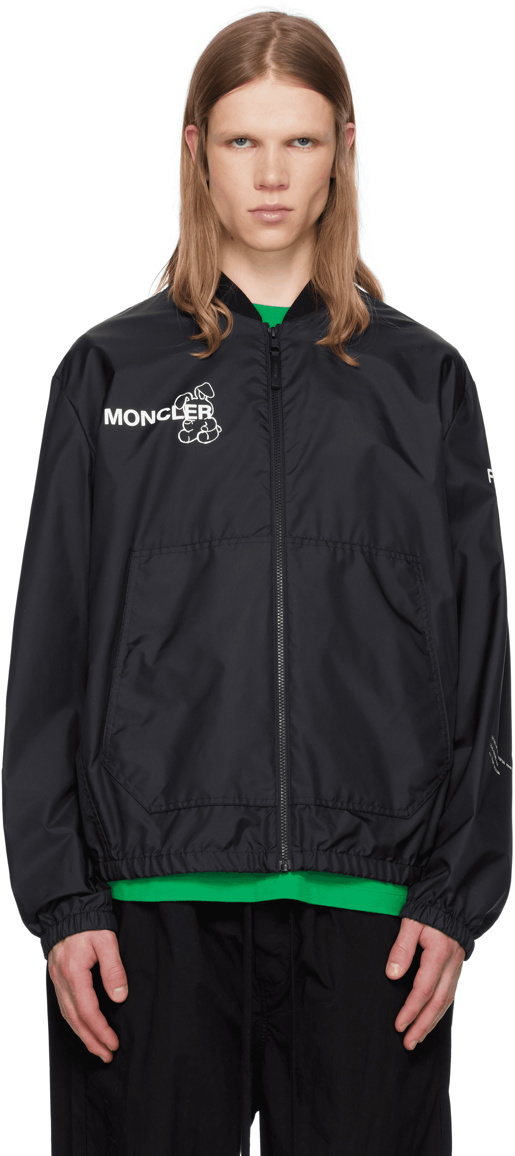 7 Moncler FRGMT Hiroshi Fujiwara Black Ostria Bomber Jacket - Image 1