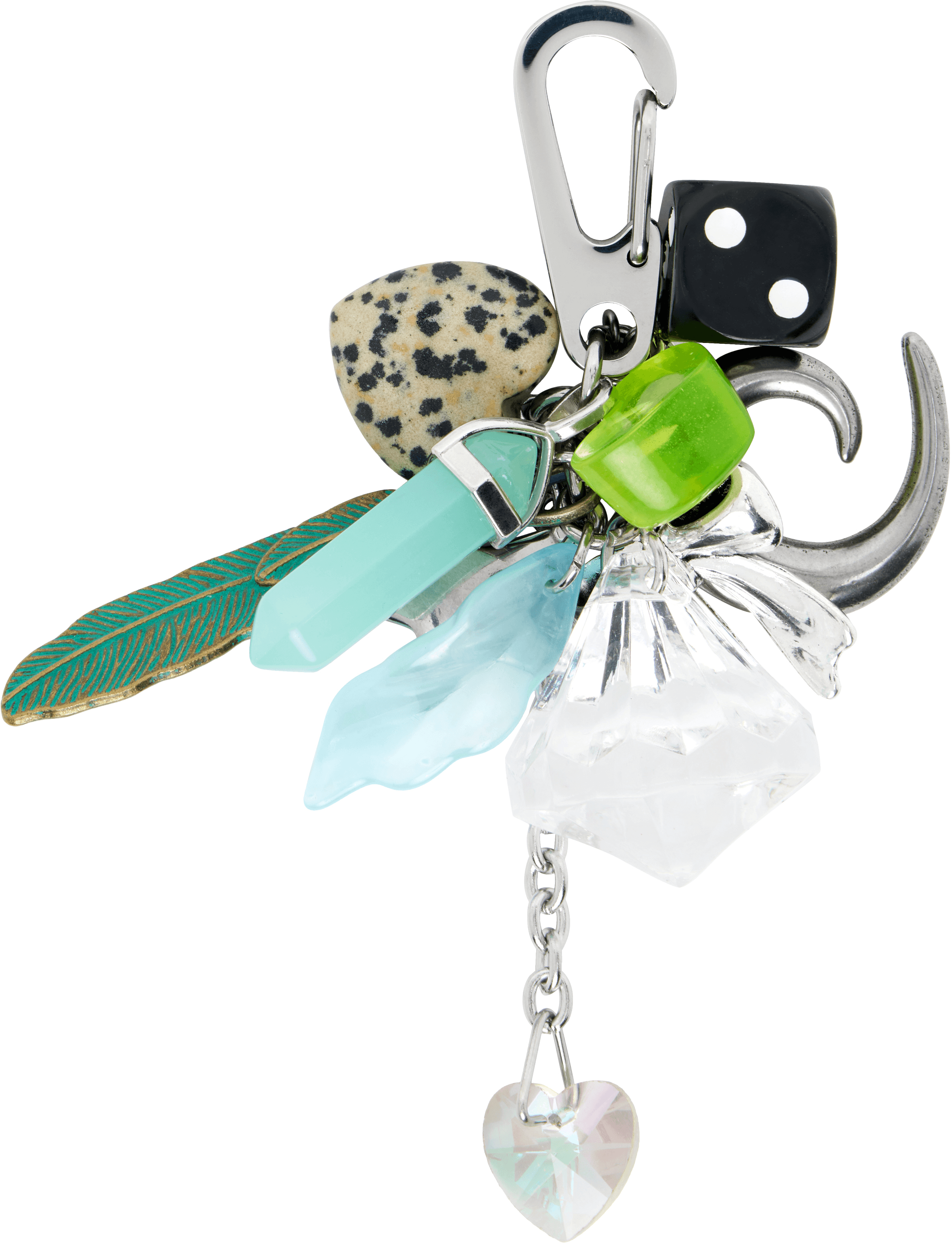 Silver Misty Bag Charm Keychain - Image 1