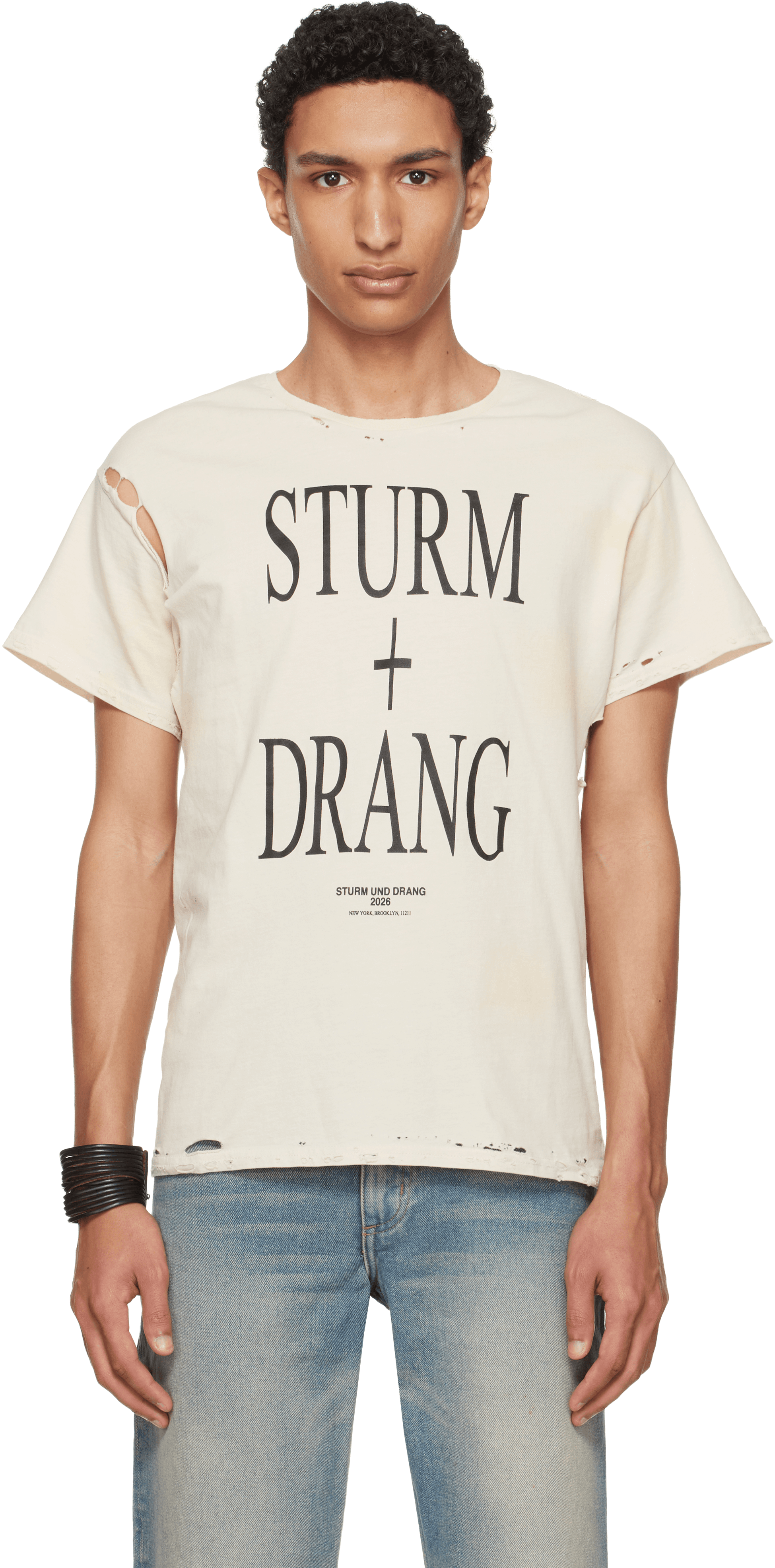 Off-White EET Stains Distressed ‘Sturm und Drang’ T-shirt - Image 1