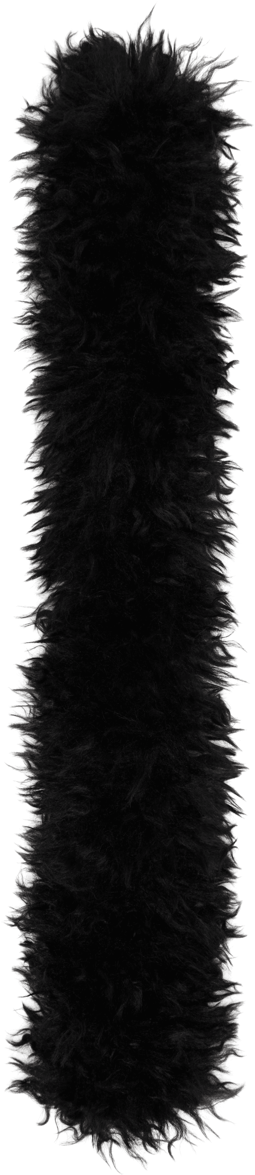 Black Faux-Fur Scarf - Image 1