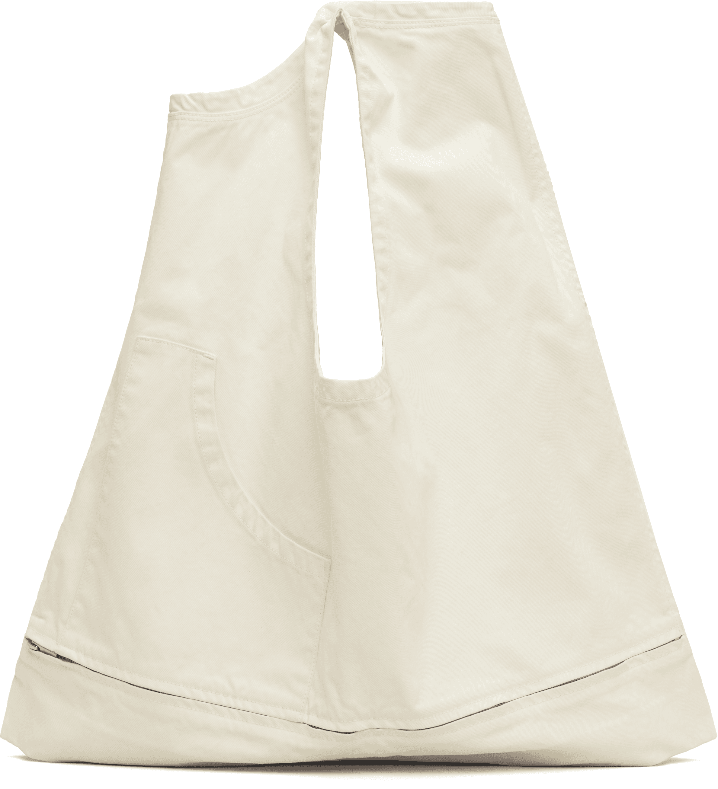 White Sculptural Convertible Vest Bag - Image 1