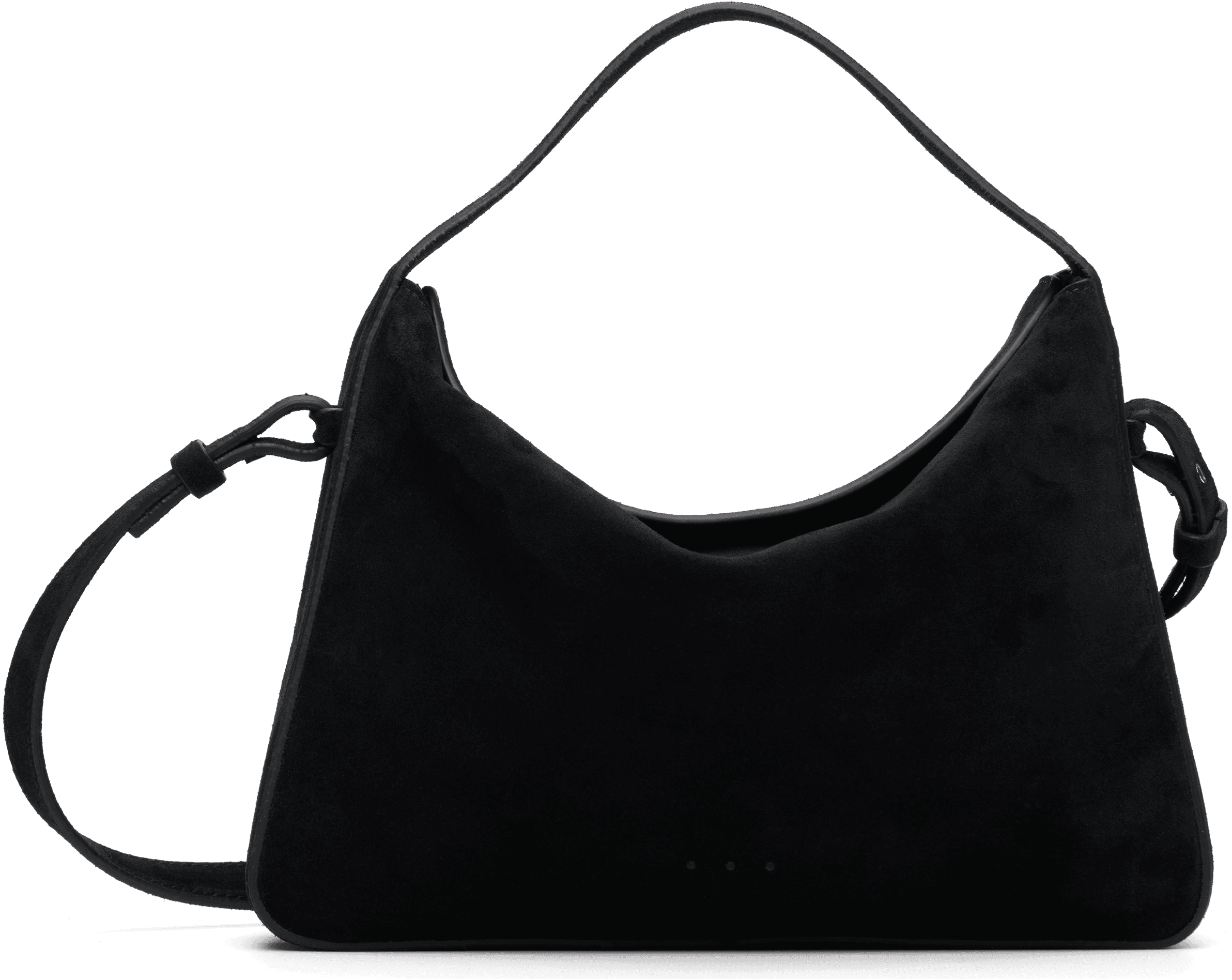 Black Soft Baguette Crossbody Bag - Image 1