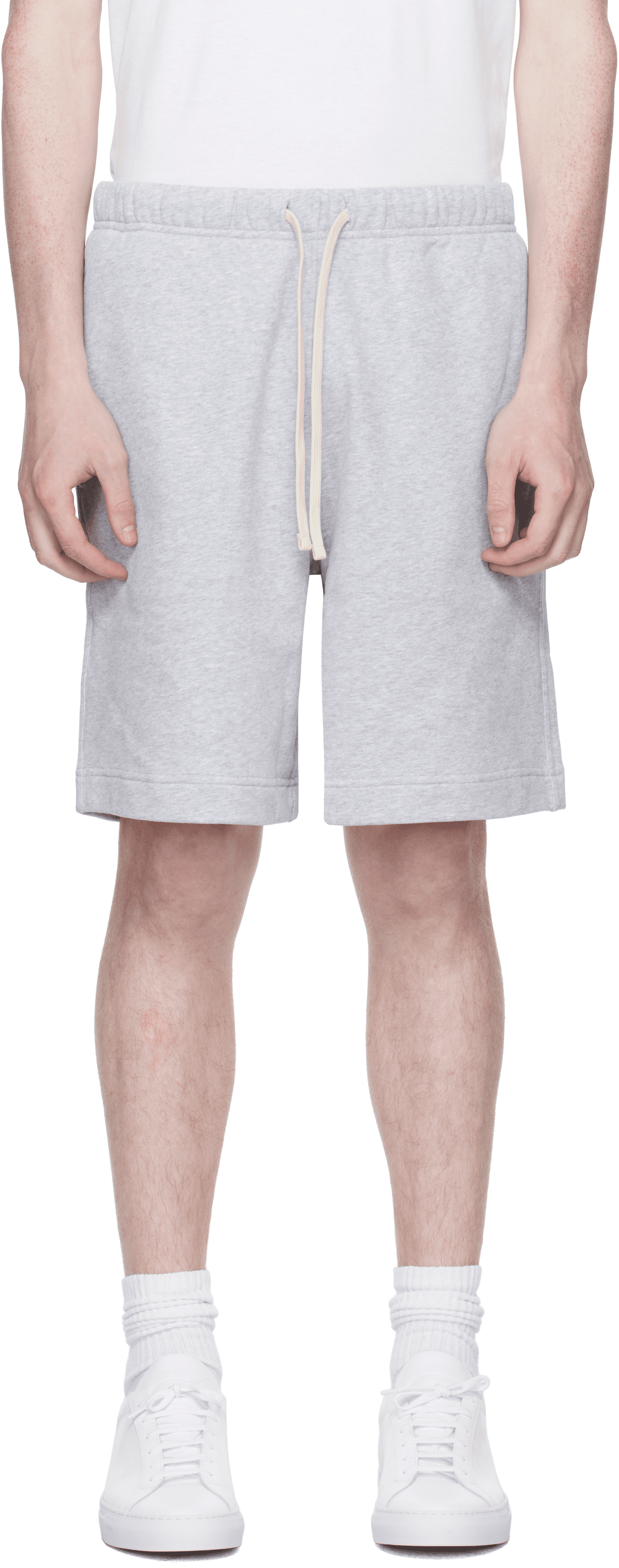 Gray BECKHAM Edition Cotton Terry Shorts - Image 1
