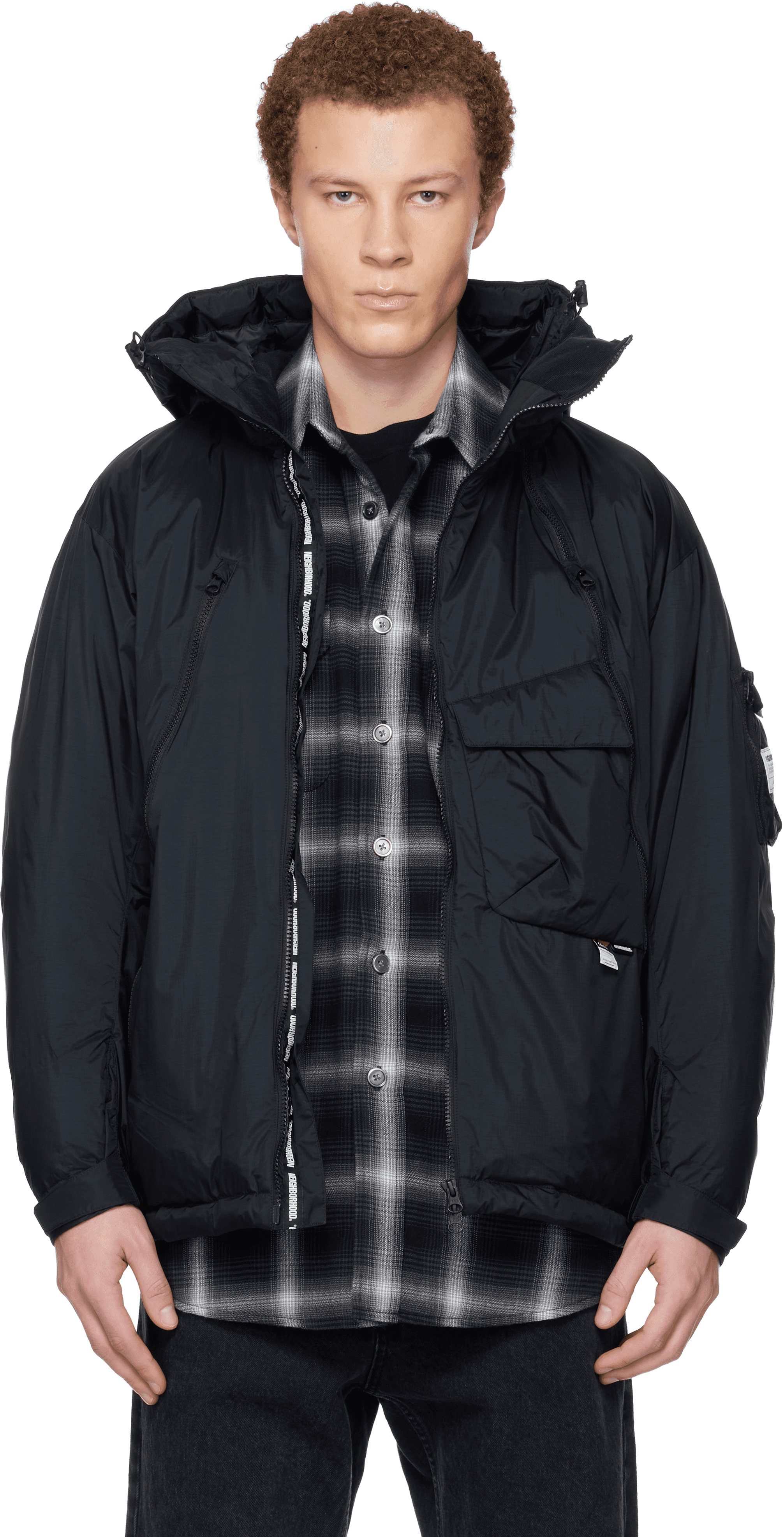 Black Nanga Edition Offset Zip Down Jacket - Image 1