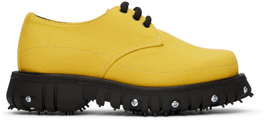 Kids Yellow Lace-Up Derbys - Image 1