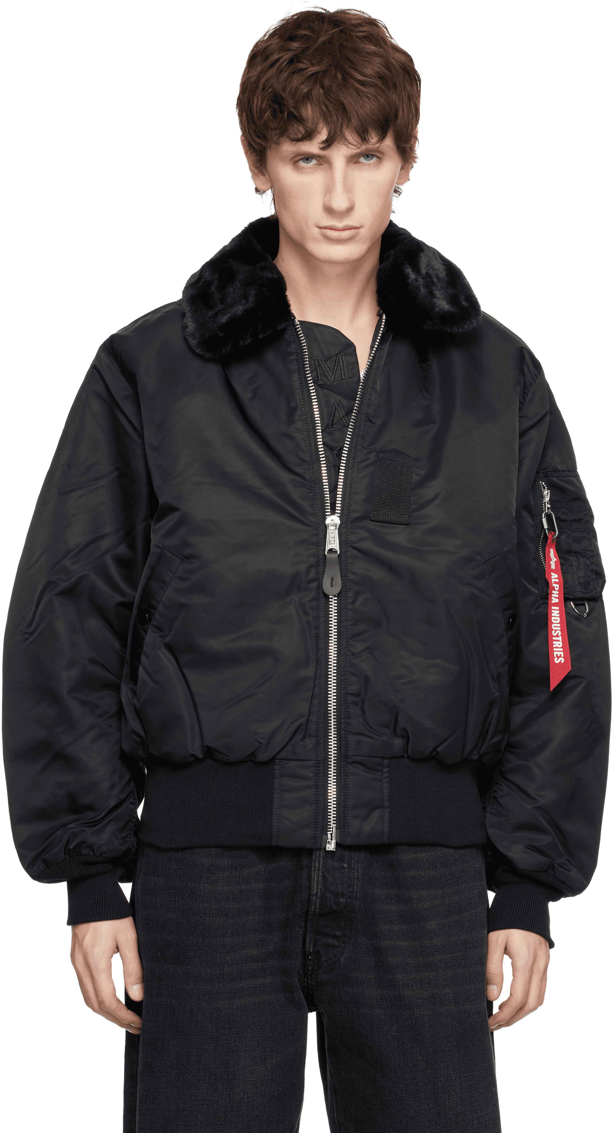 Black Alpha Industries Edition B-15 Flight Reversible Bomber Jacket - Image 1