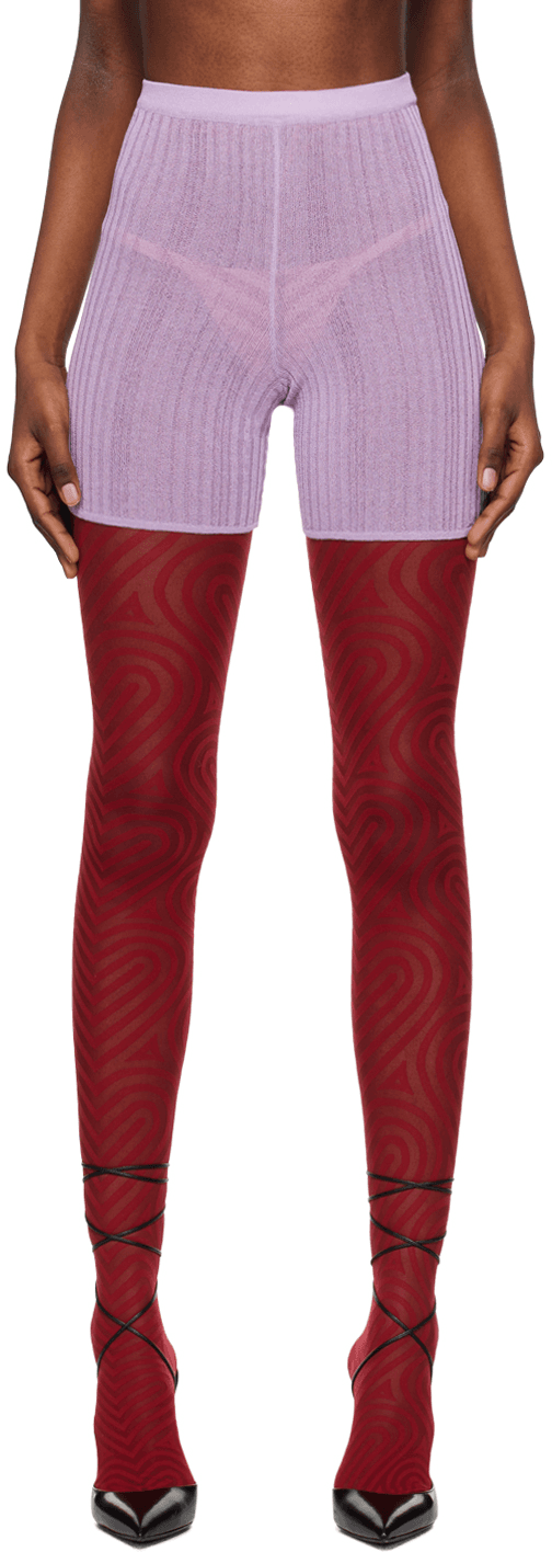 Purple Elasticized Shorts - Image 1