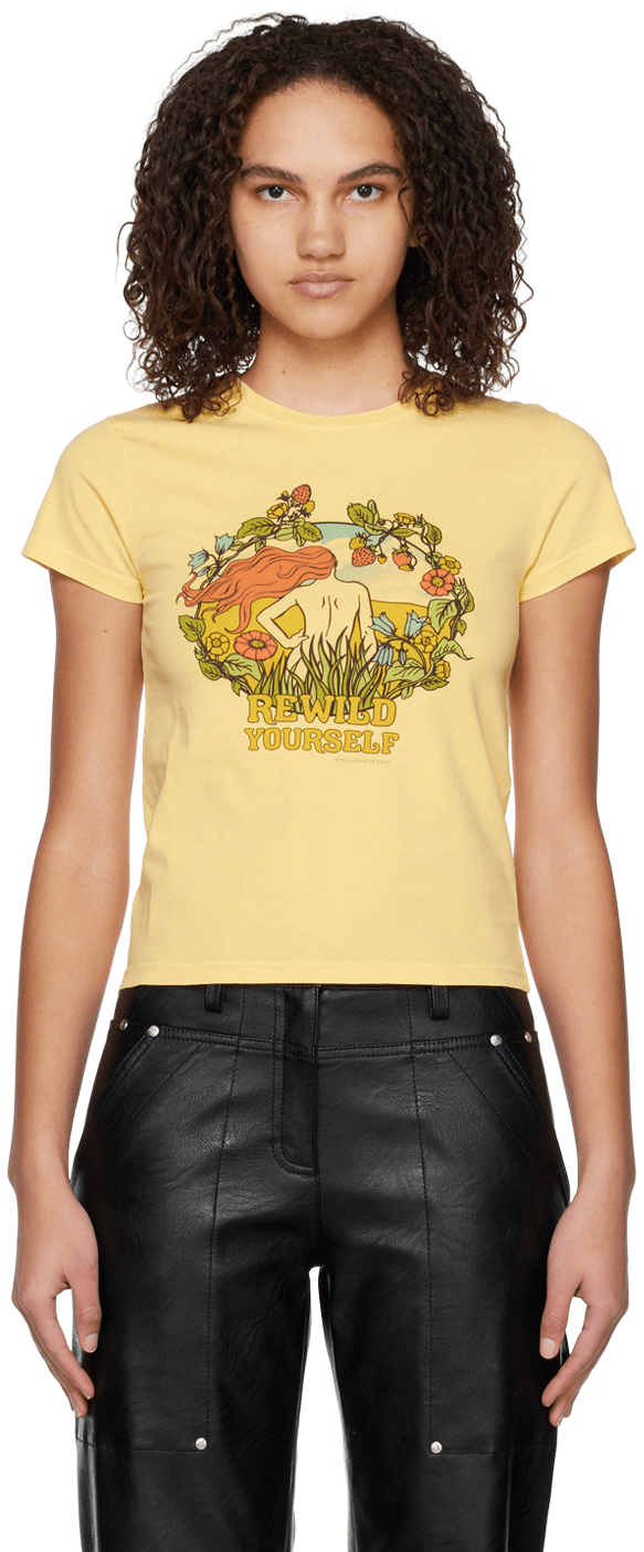 Yellow 'Rewild Yourself' T-Shirt - Image 1
