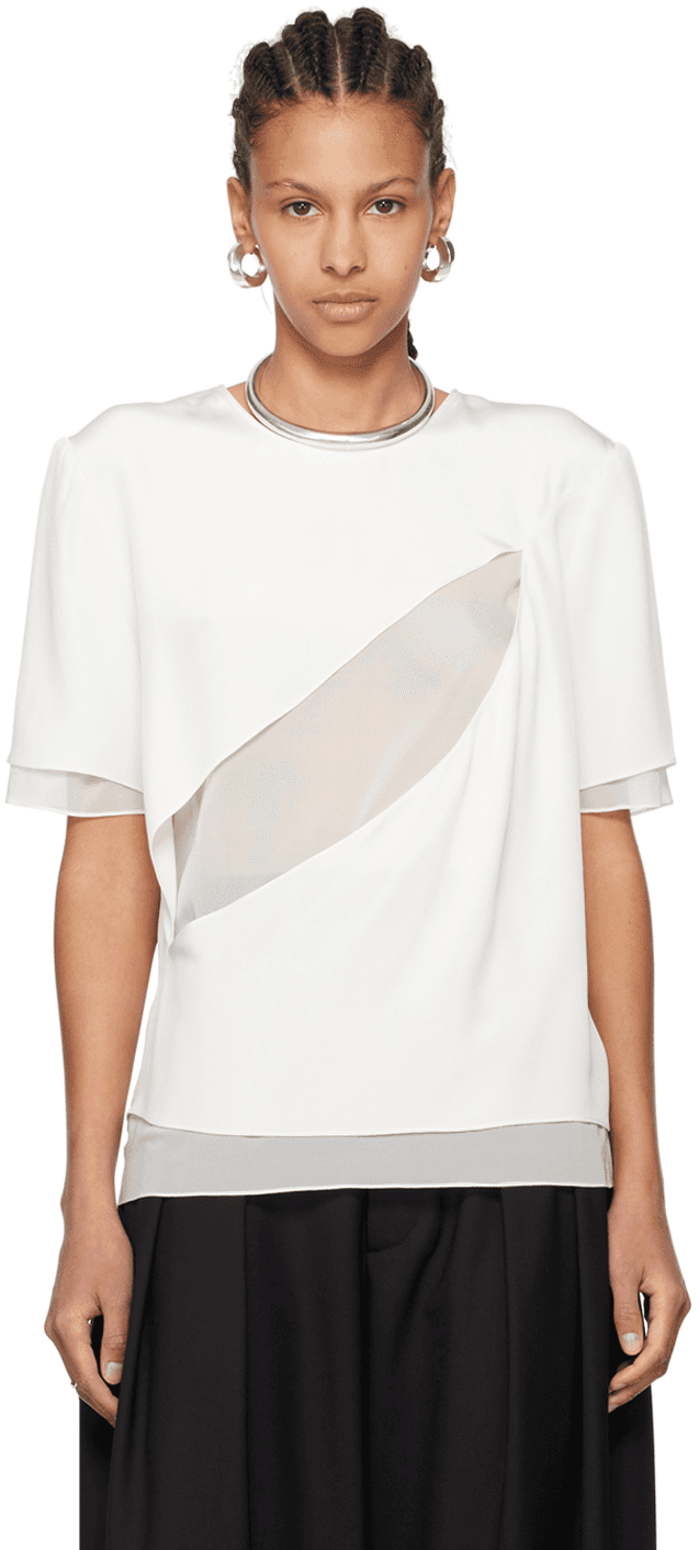 White Slash T-Shirt - Image 1