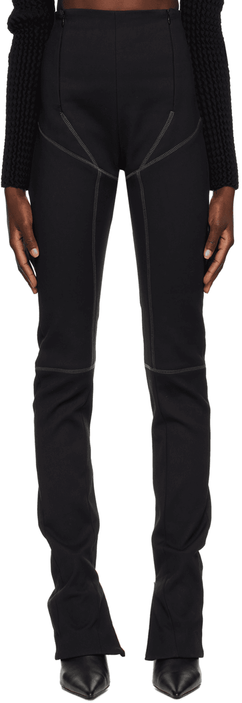 Black Scuba Trousers - Image 1
