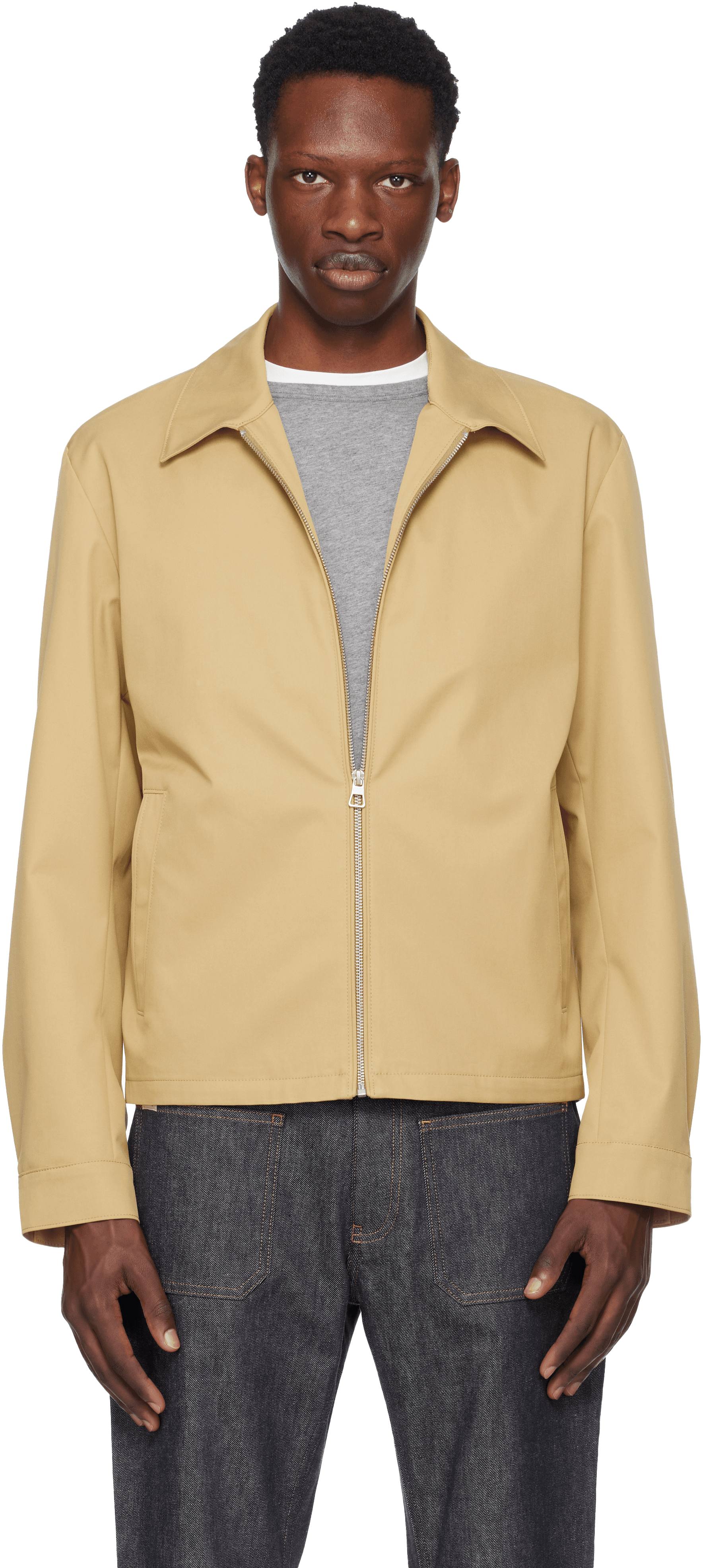 Beige BECKHAM Edition Zipped Jacket - Image 1
