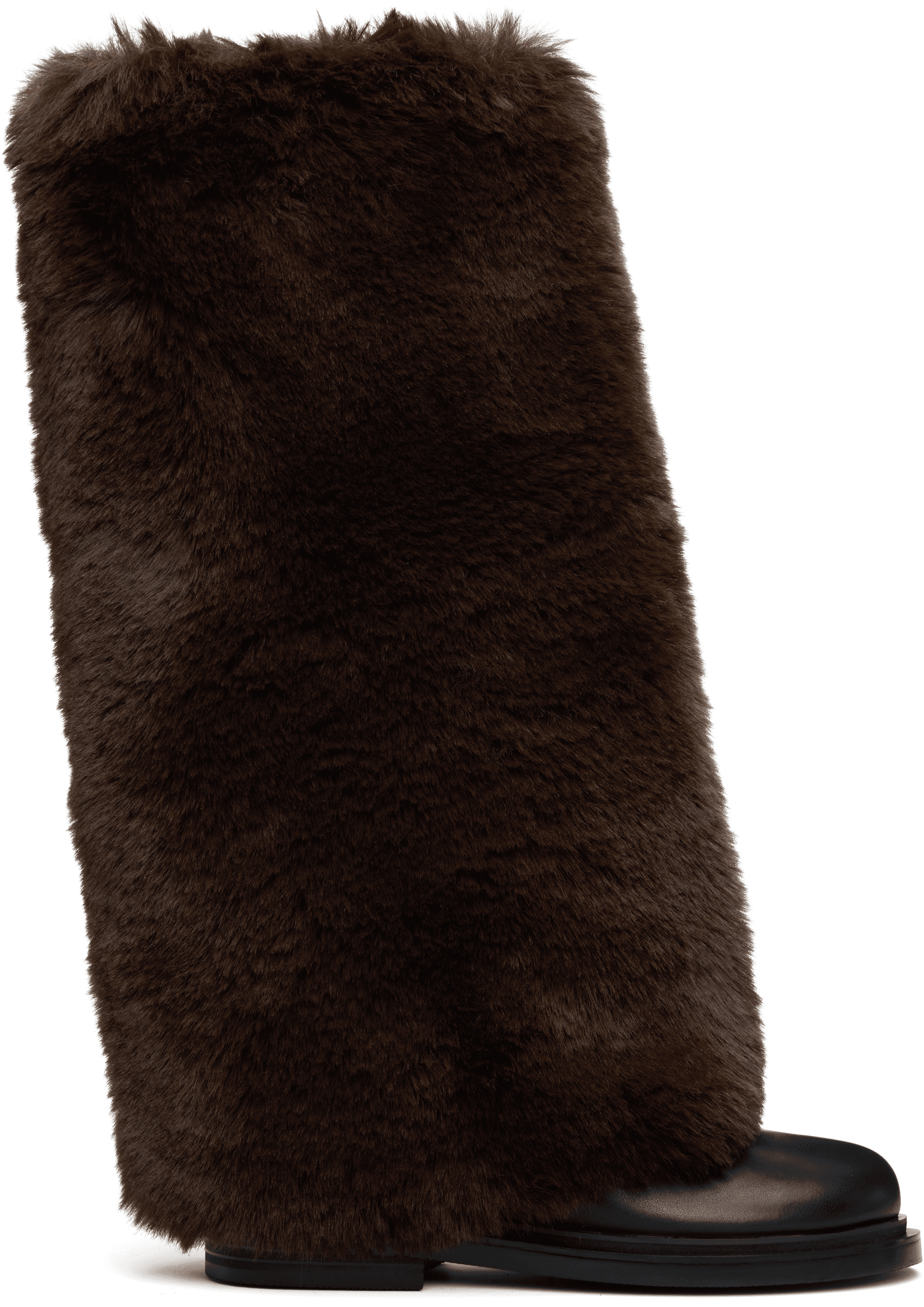 Brown Combi Socks Tall Boots - Image 1