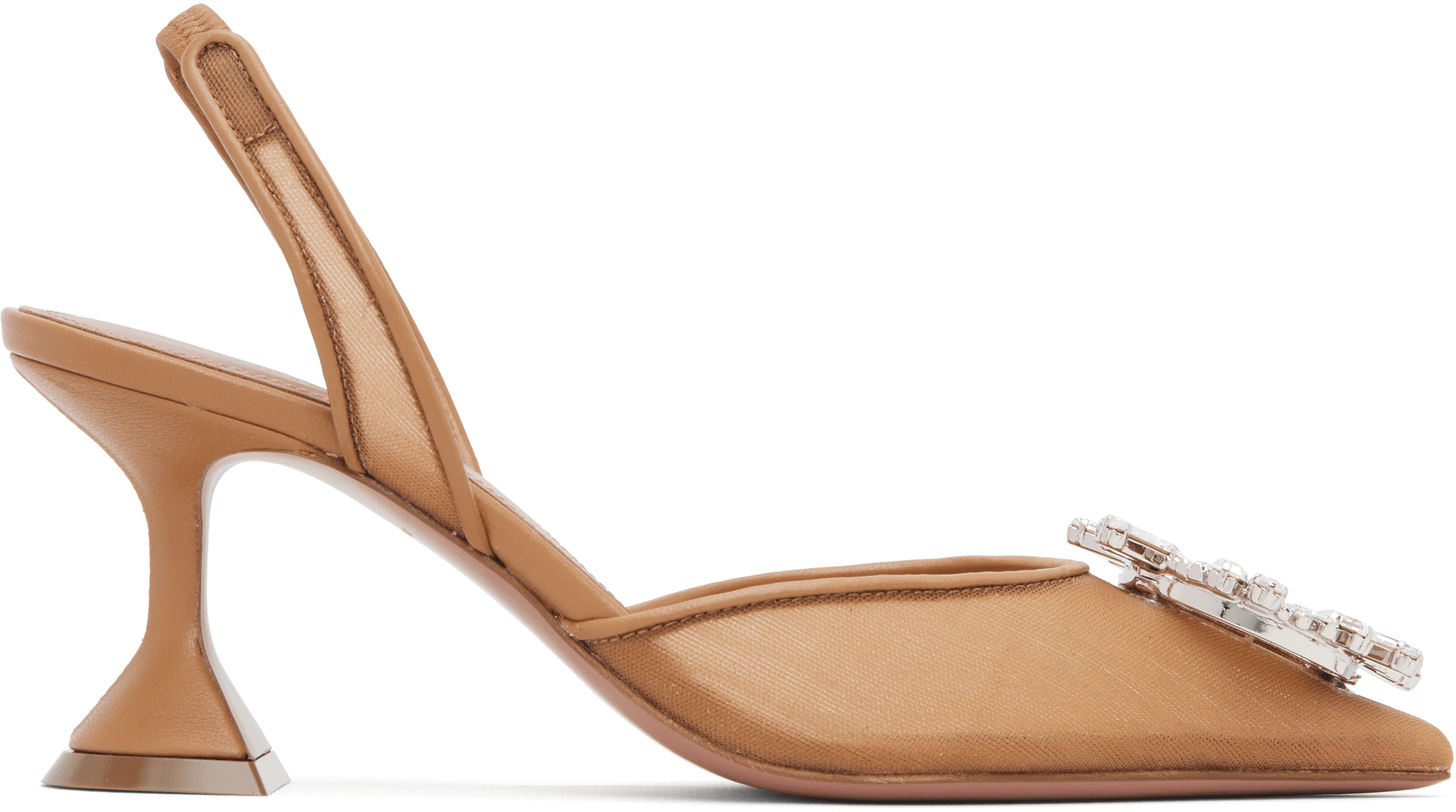 Beige Begum Mesh Sling 70 Heels - Image 1